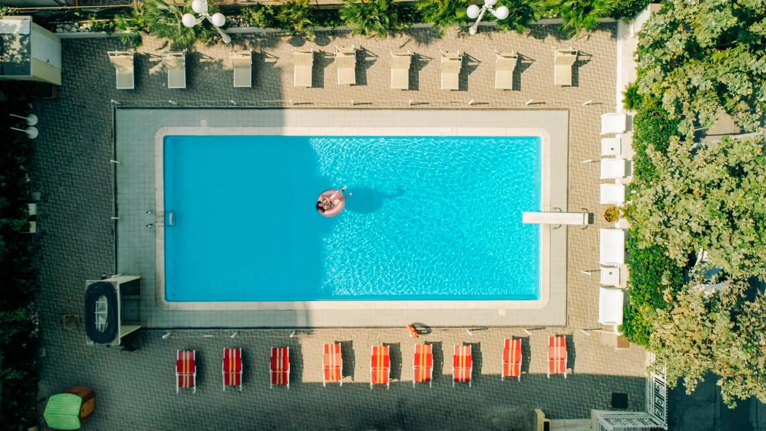Pool view in Hotel Beverly