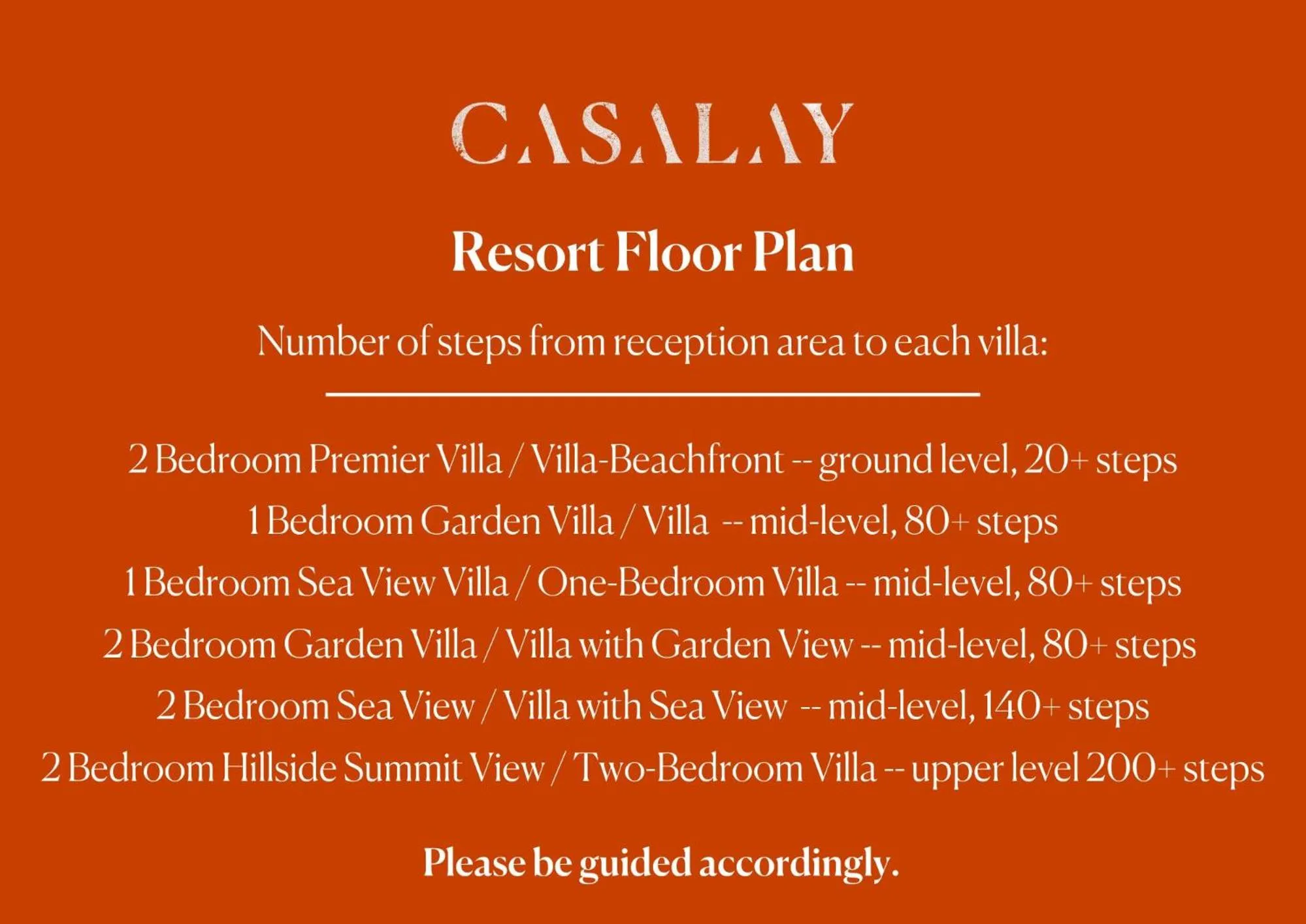 Floor plan in Casalay Boutique Villas & Dive