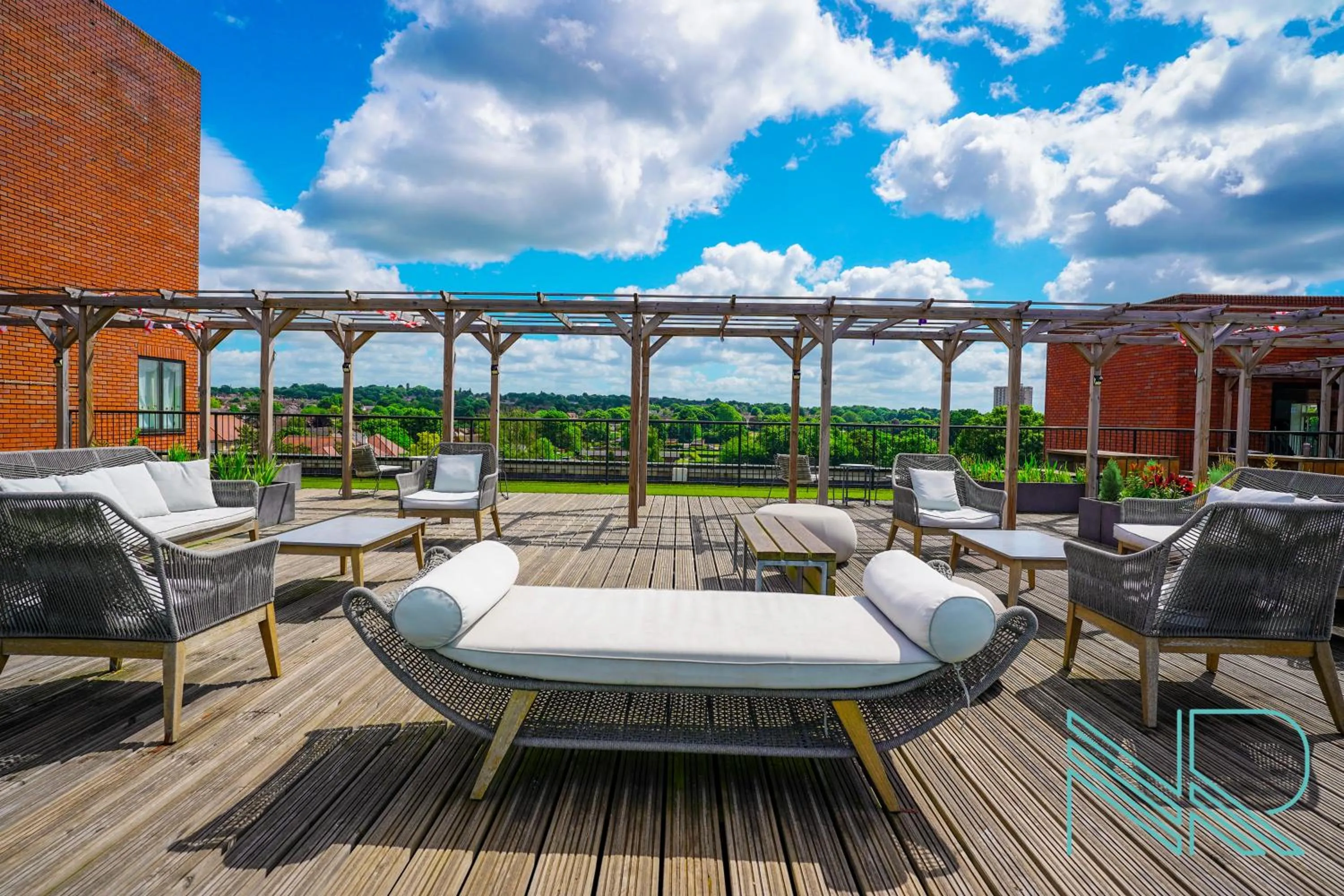 Garden in Luxury Stevenage Town Centre Apartment