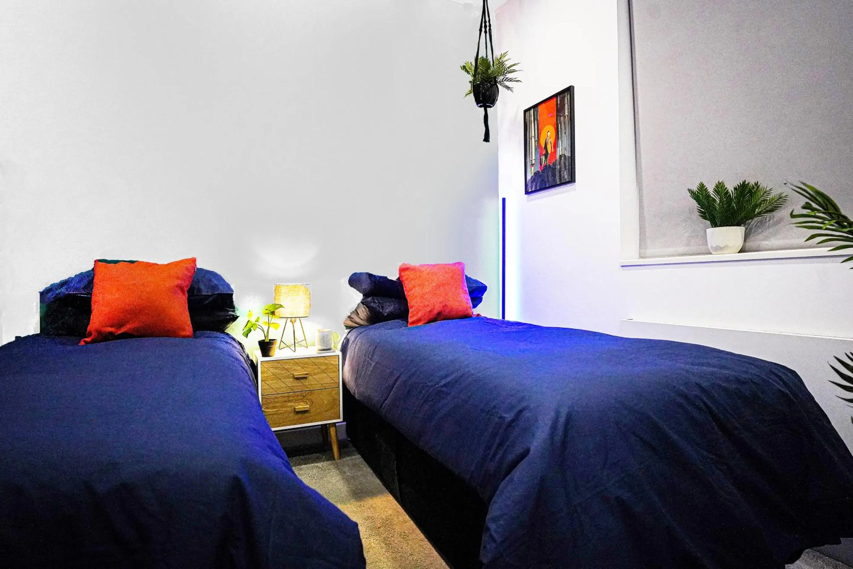 Bedroom, Bed in Luxury Stevenage Town Centre Apartment