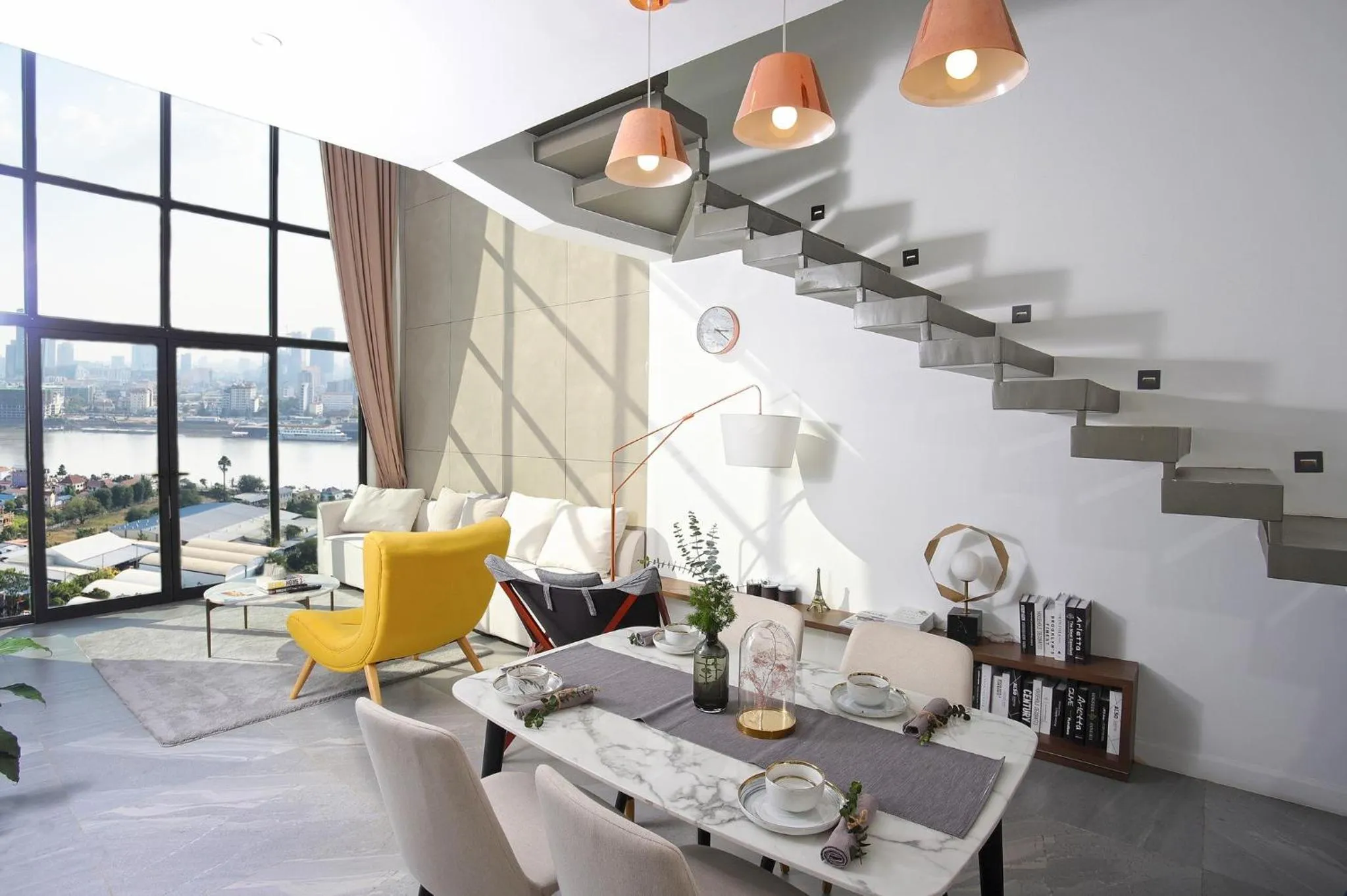 Living room in The Peninsula Phnom Penh