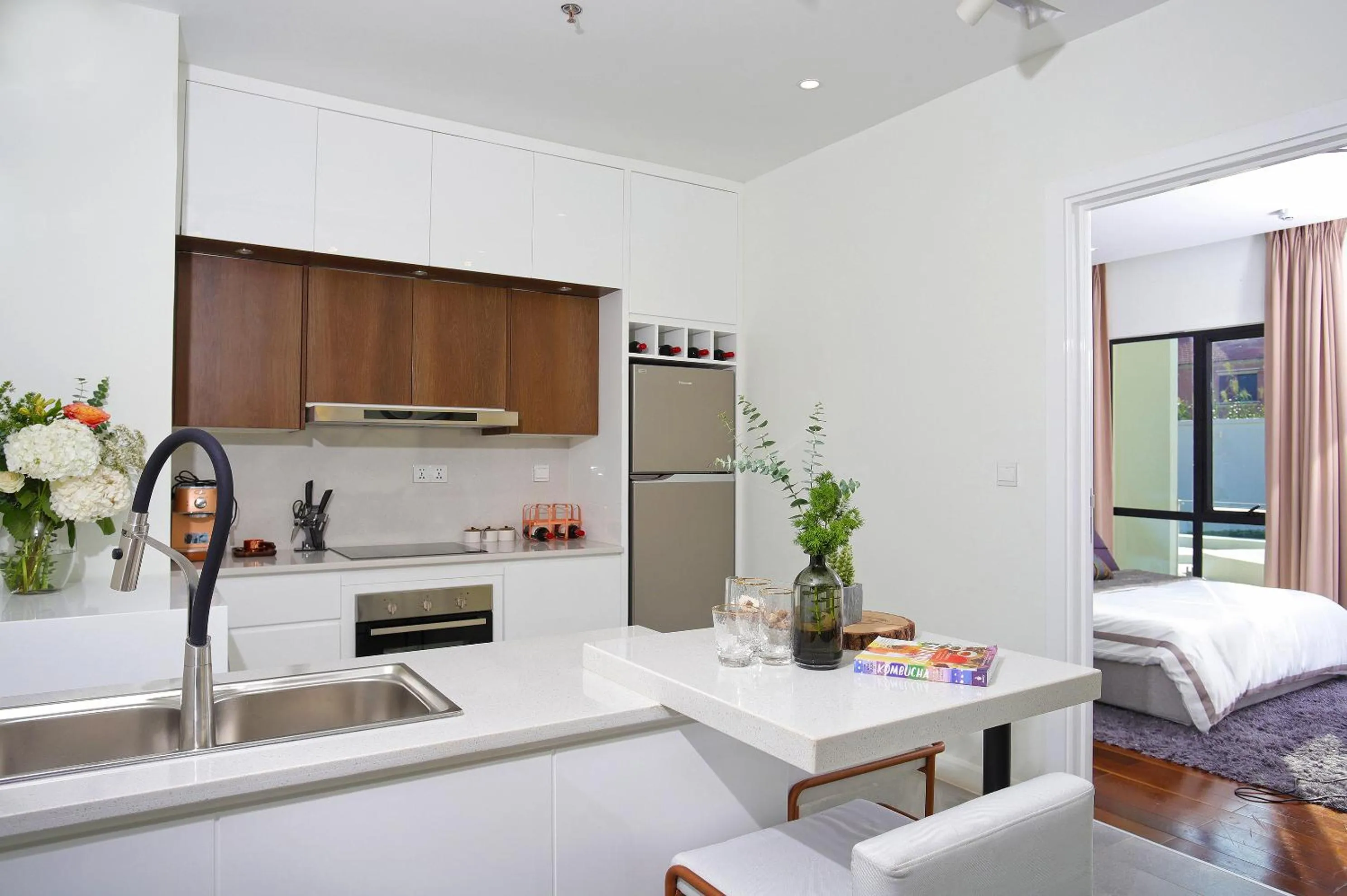 Kitchen or kitchenette in The Peninsula Phnom Penh