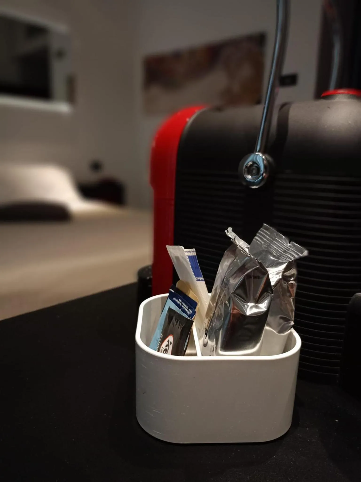 Decorative detail, Bed in Blue Shades Hotel