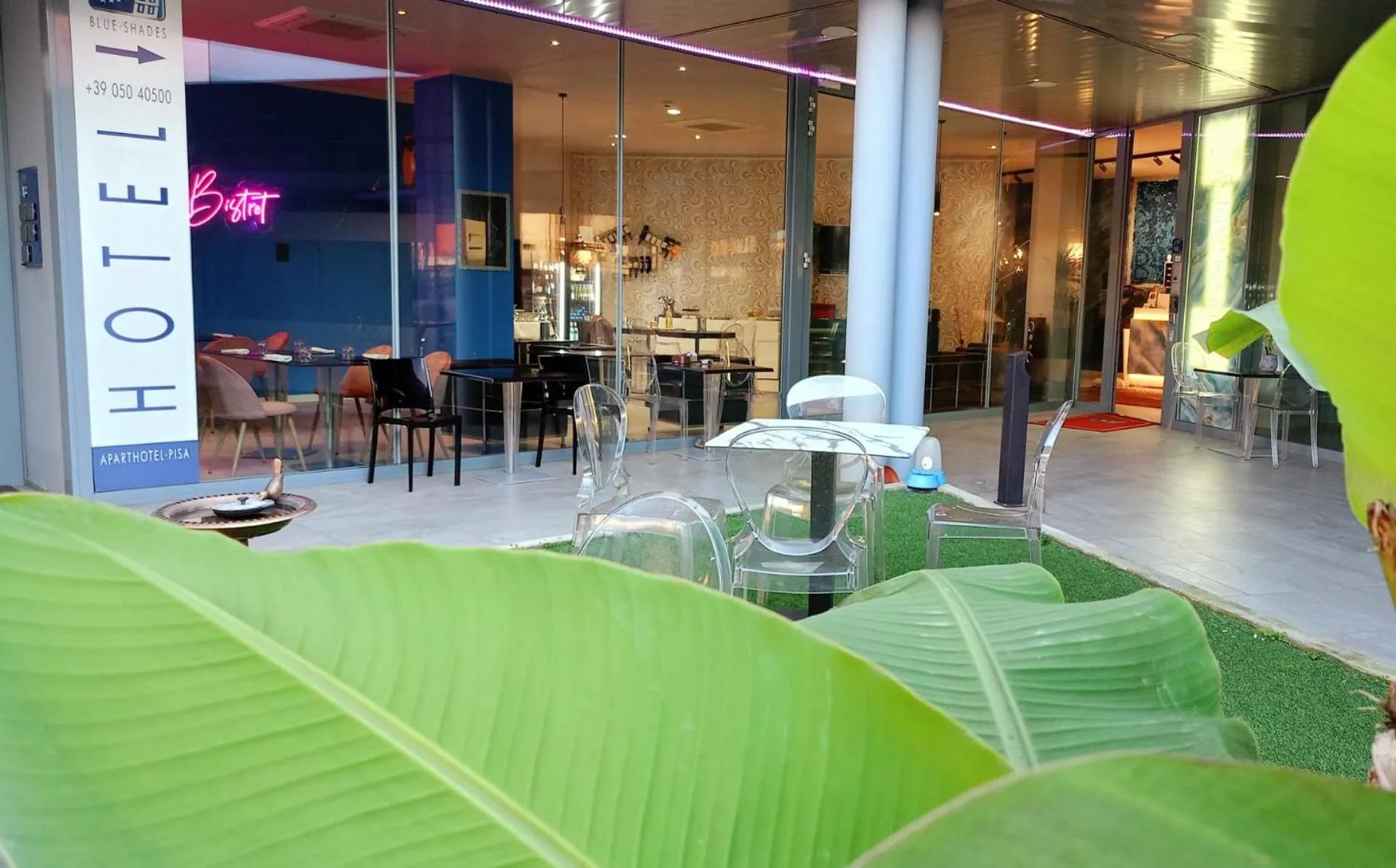 Facade/entrance in Blue Shades Hotel