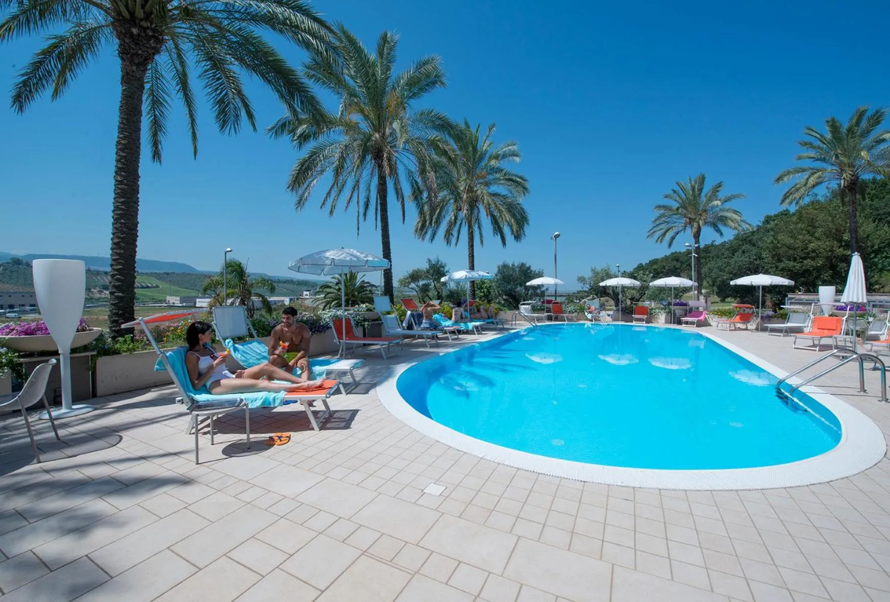 Pool view in THotel Lamezia