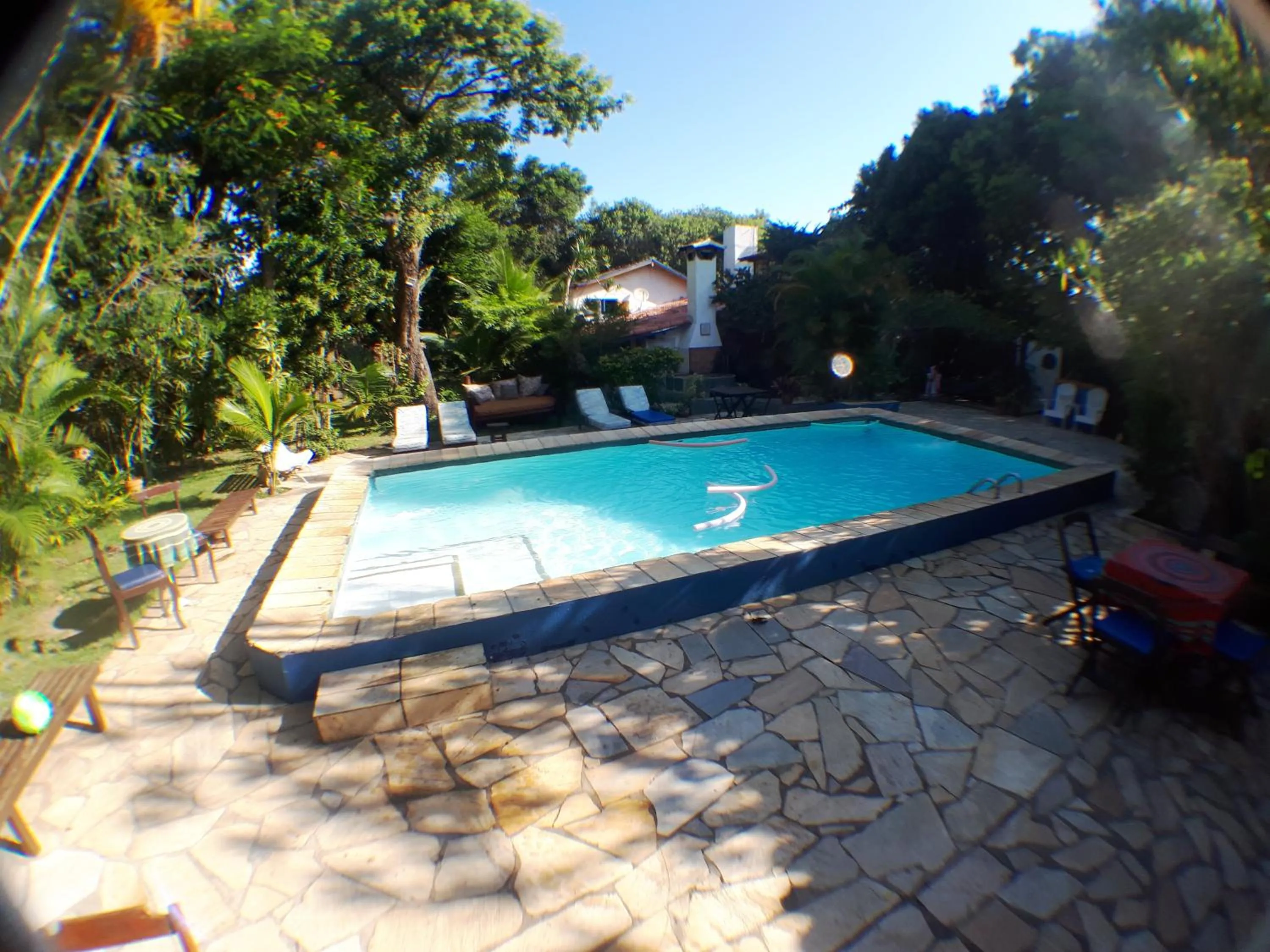 Garden view in Pousada Alicia