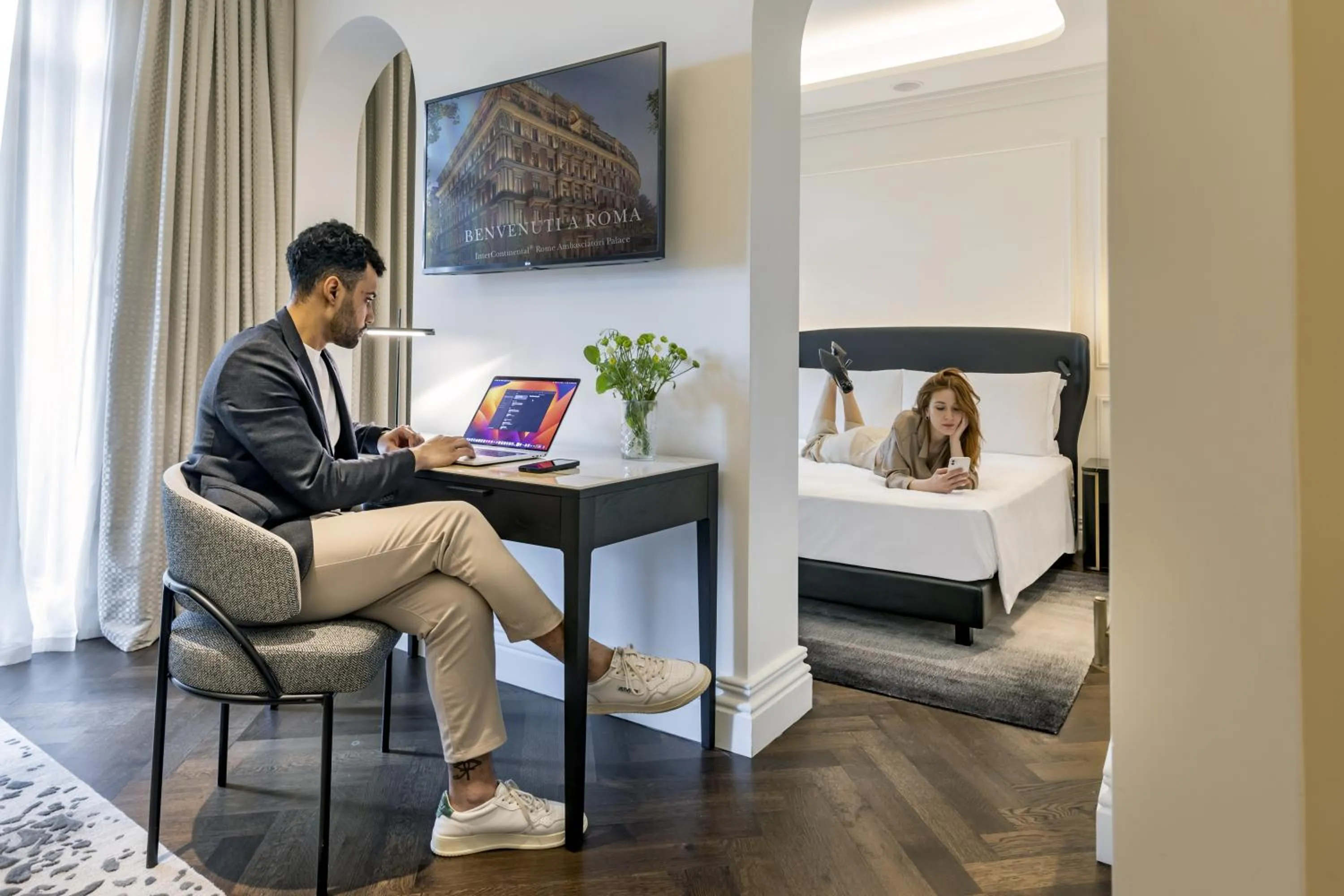 Bed in InterContinental Rome Ambasciatori Palace by IHG