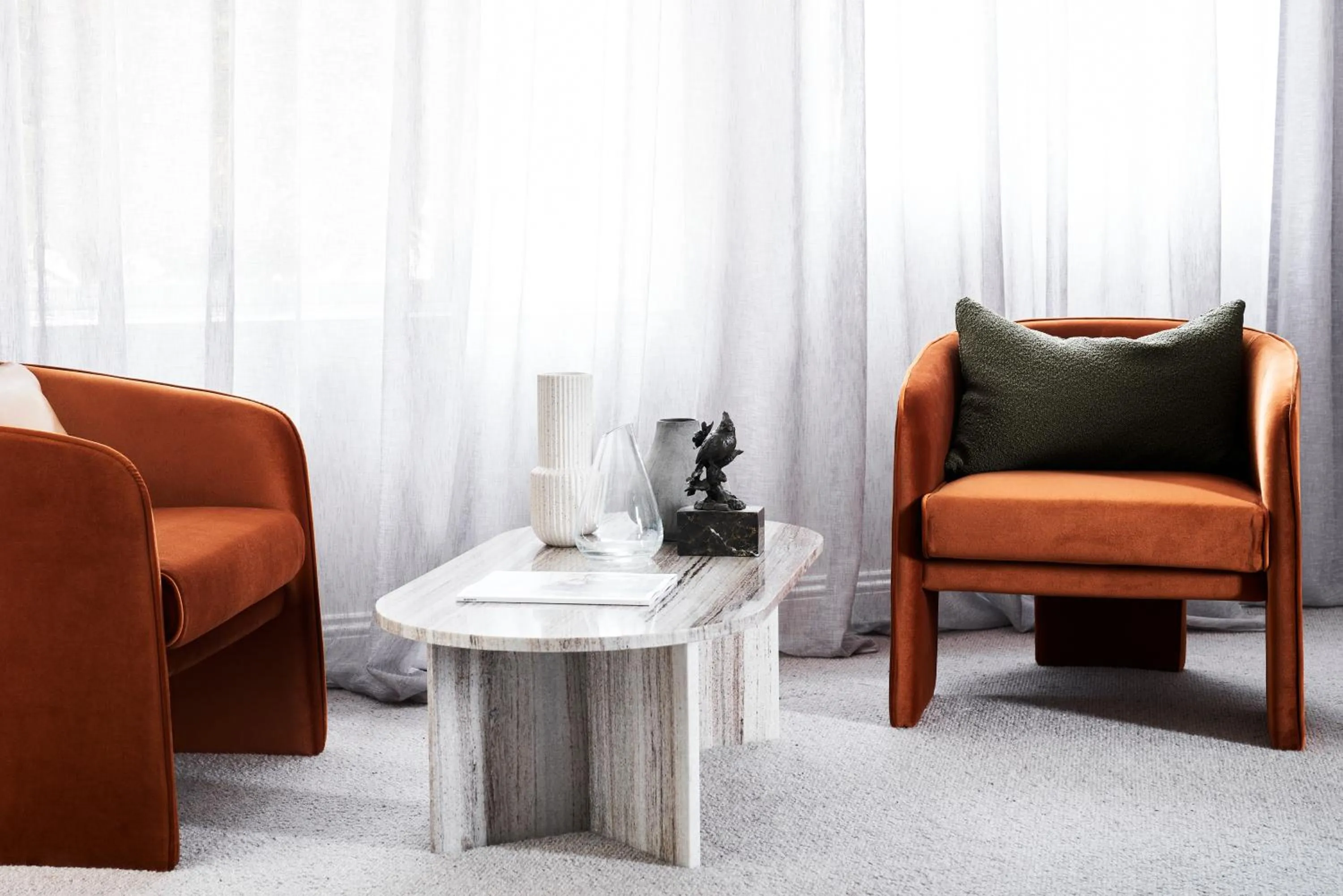 Seating area in Hotel Ernest Bendigo