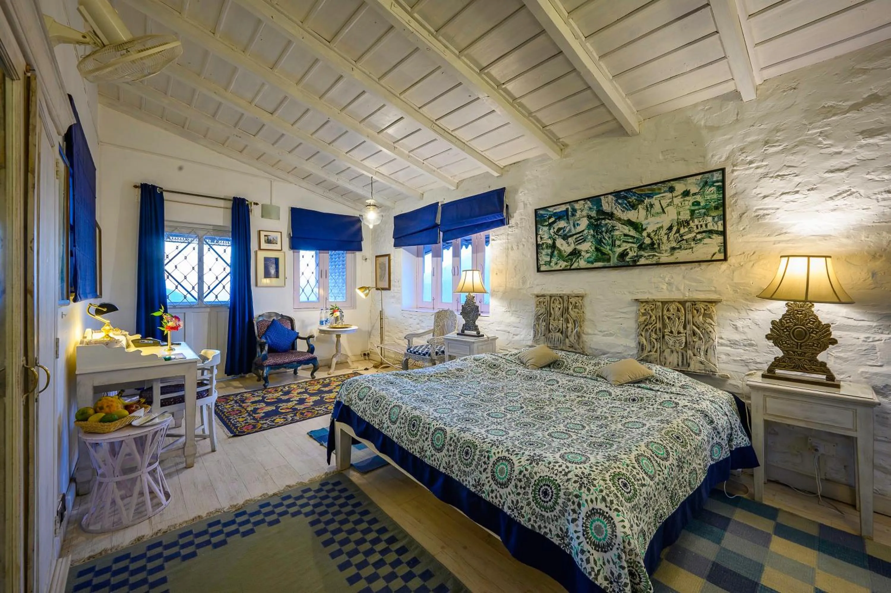 Bedroom, Bed in Neemrana's - Ramgarh Bungalows