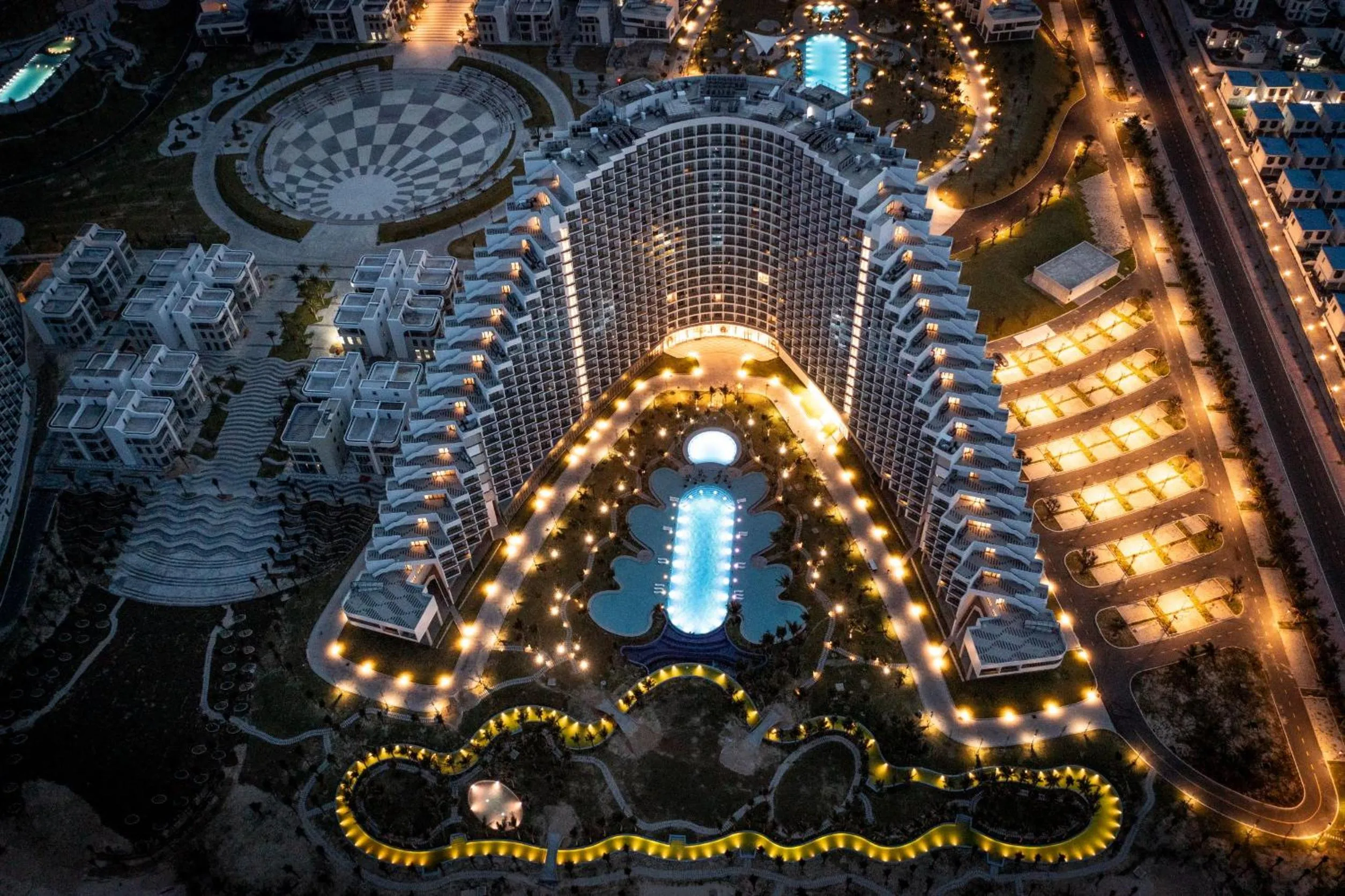 Property building in The Empyrean Cam Ranh Beach Resort