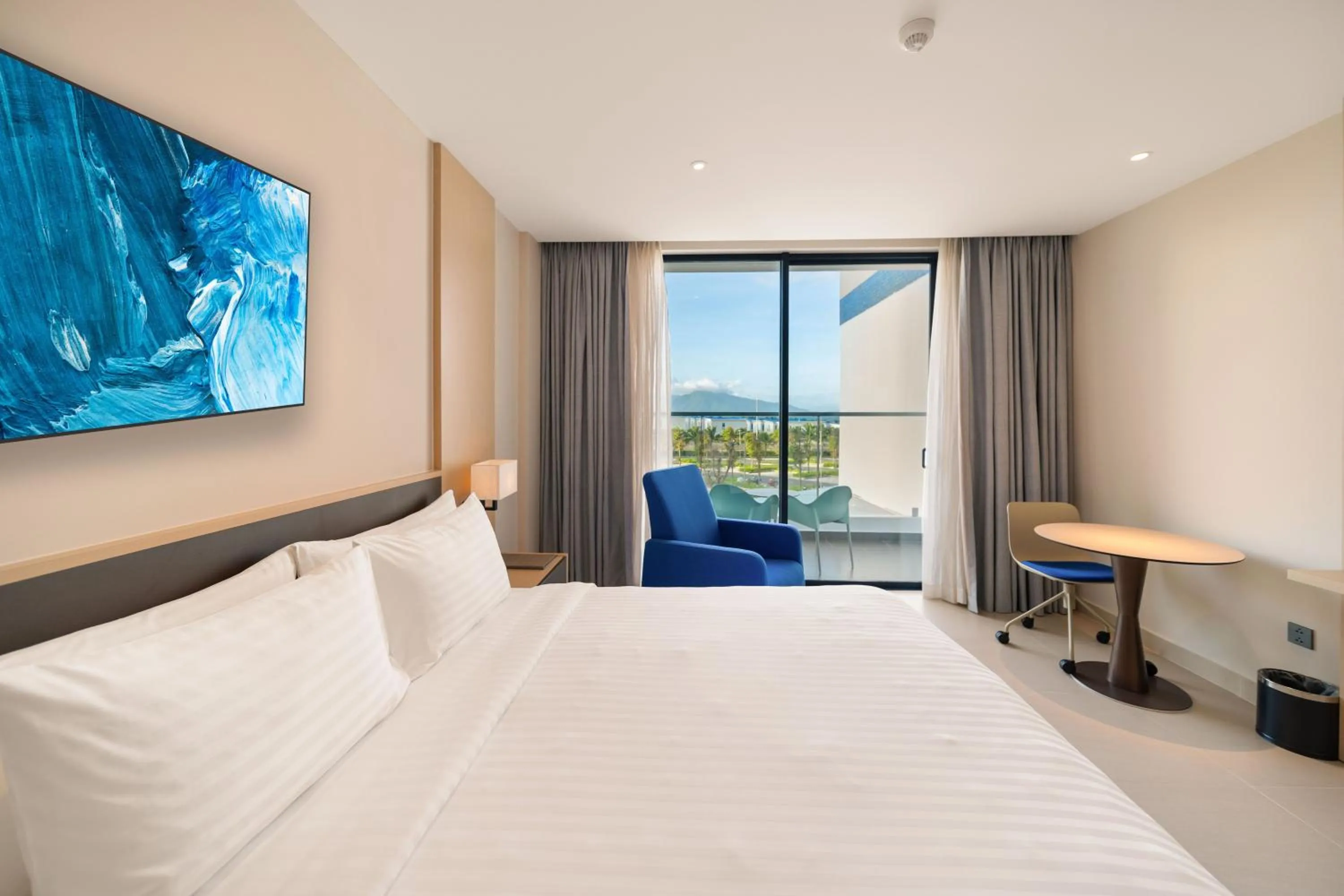 View (from property/room), Bed in The Empyrean Cam Ranh Beach Resort