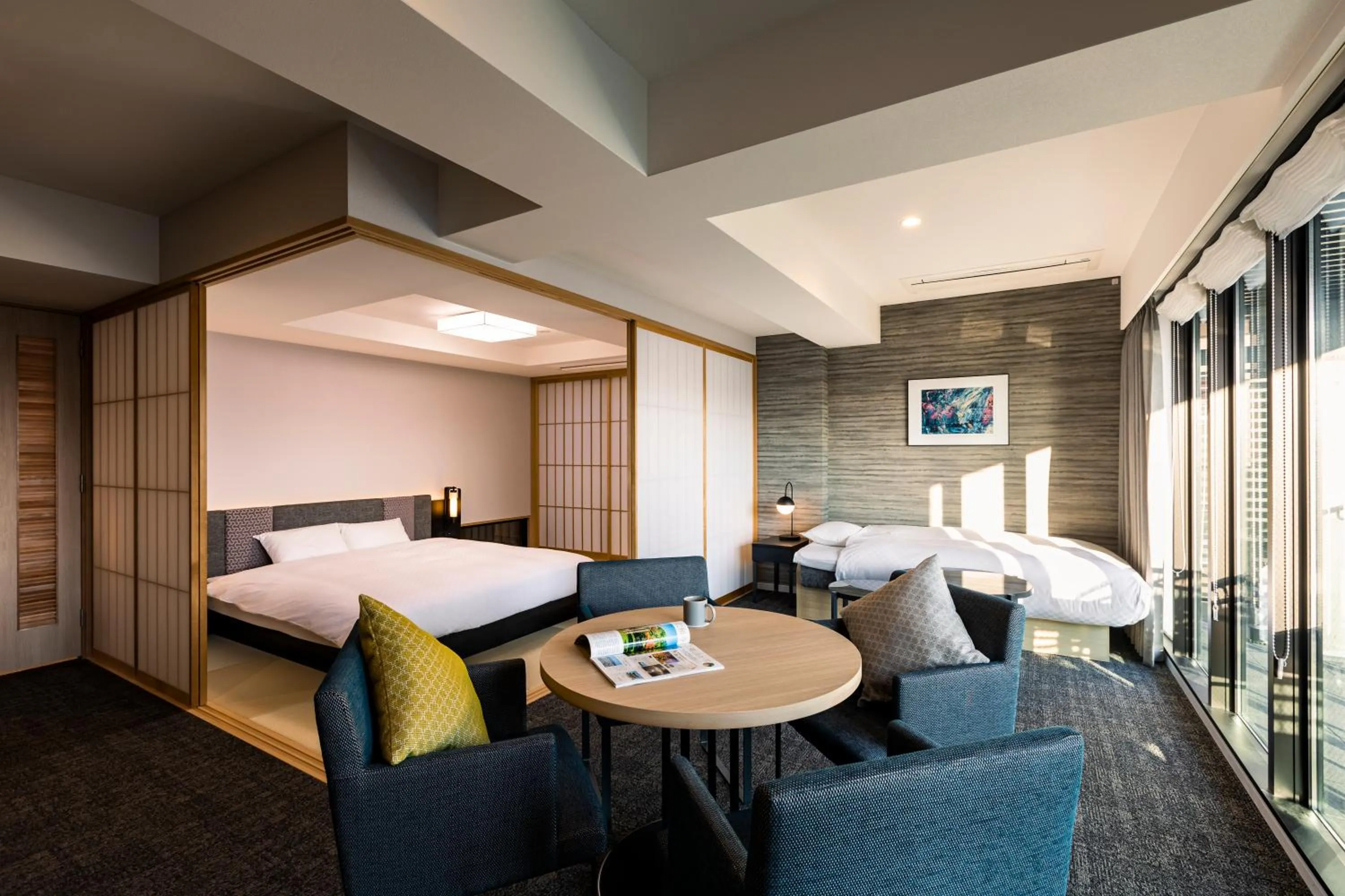 Photo of the whole room, Bed in Rinn Kyoto Station