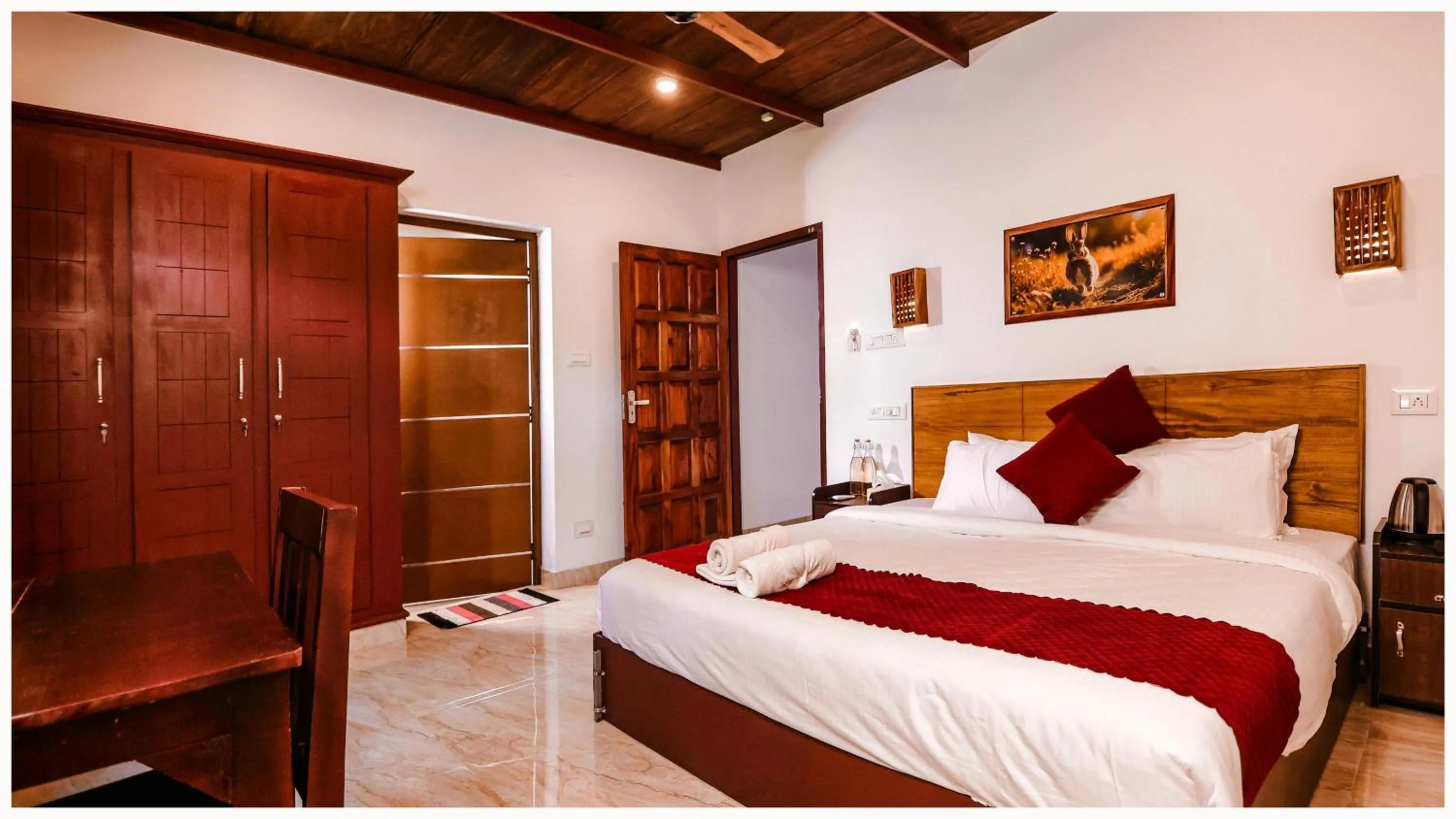 Bed in Vajra Ayurveda and Yoga Retreat