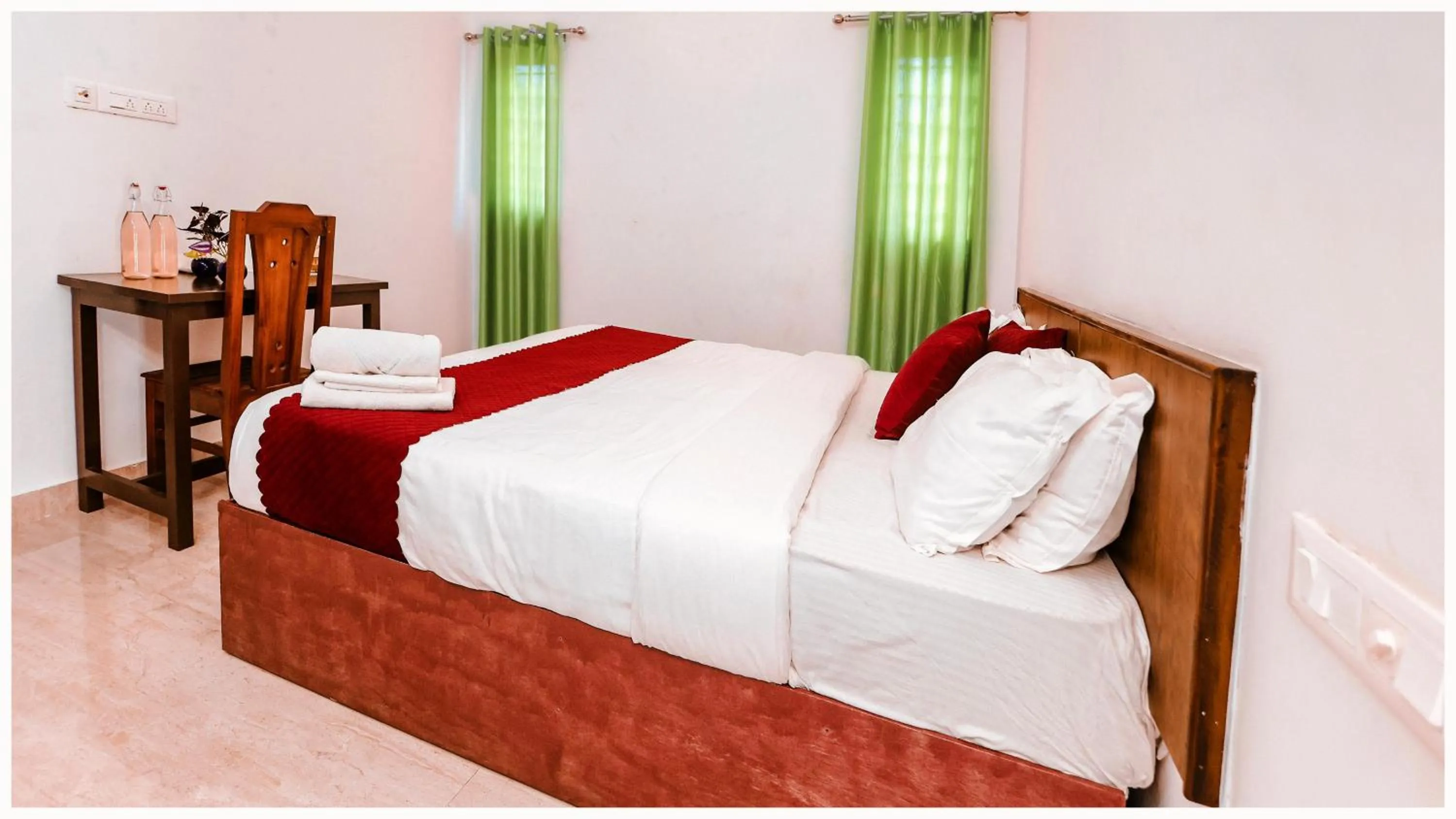 Bed in Vajra Ayurveda and Yoga Retreat