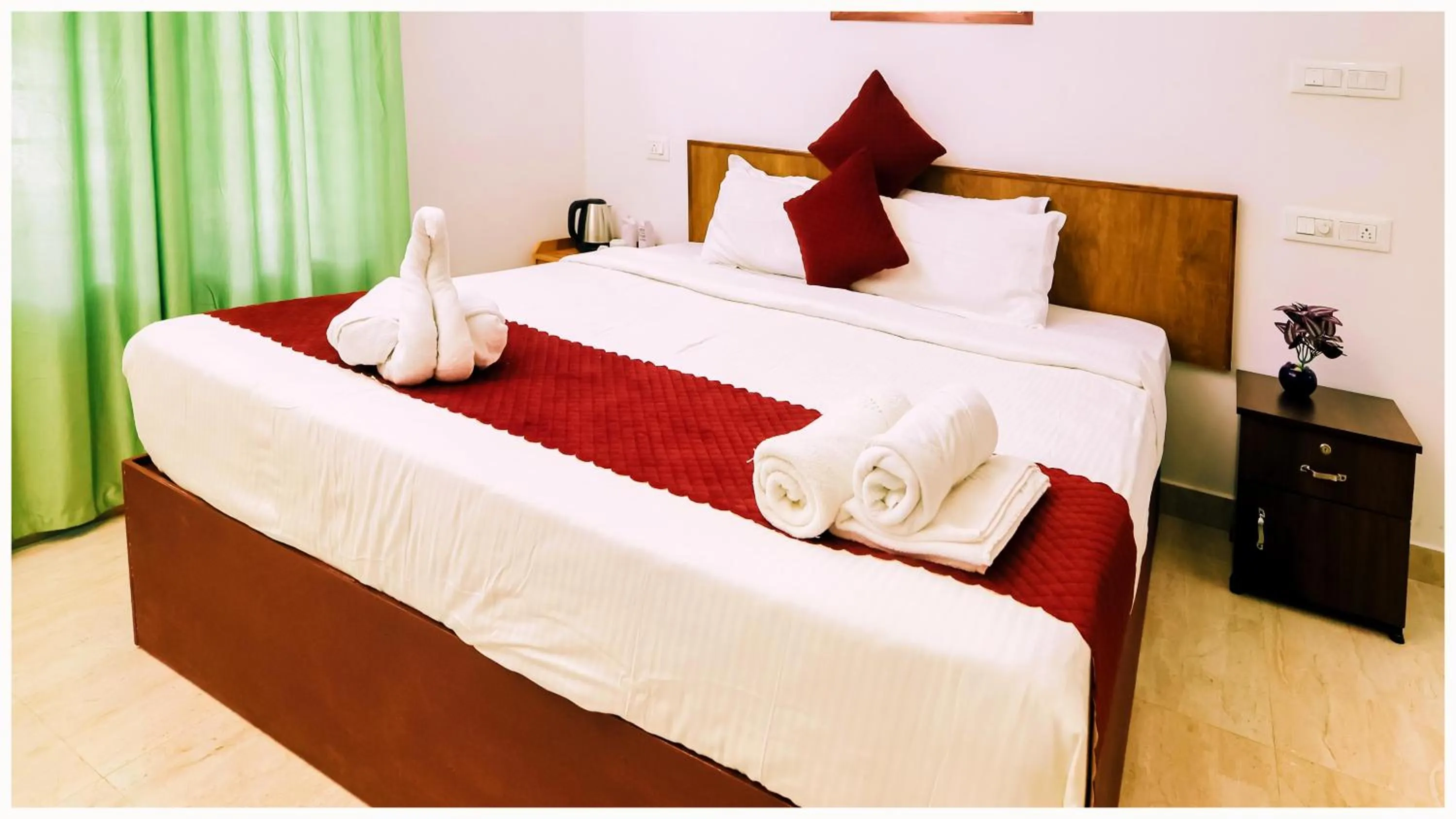 Bed in Vajra Ayurveda and Yoga Retreat