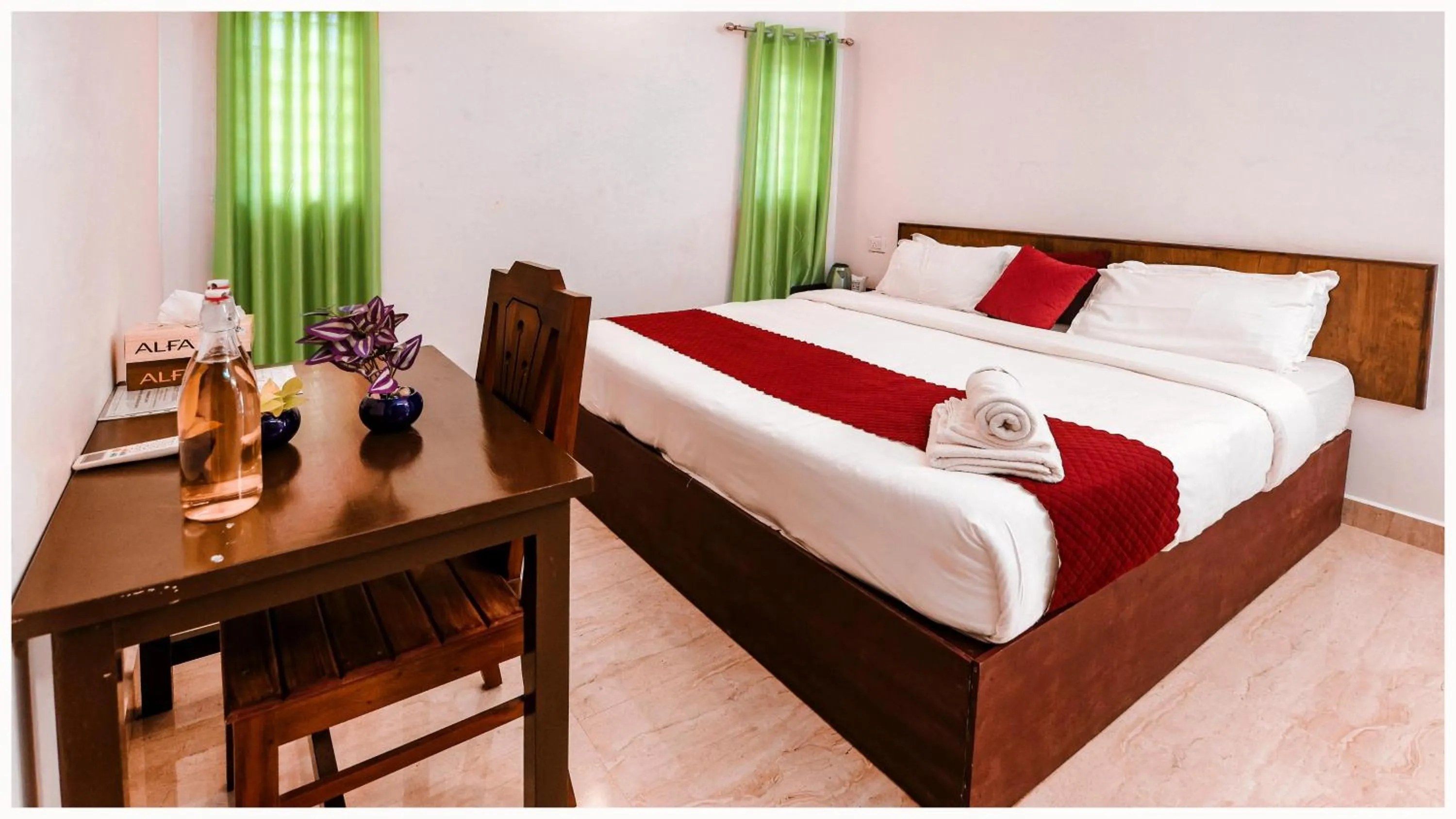 Bed in Vajra Ayurveda and Yoga Retreat
