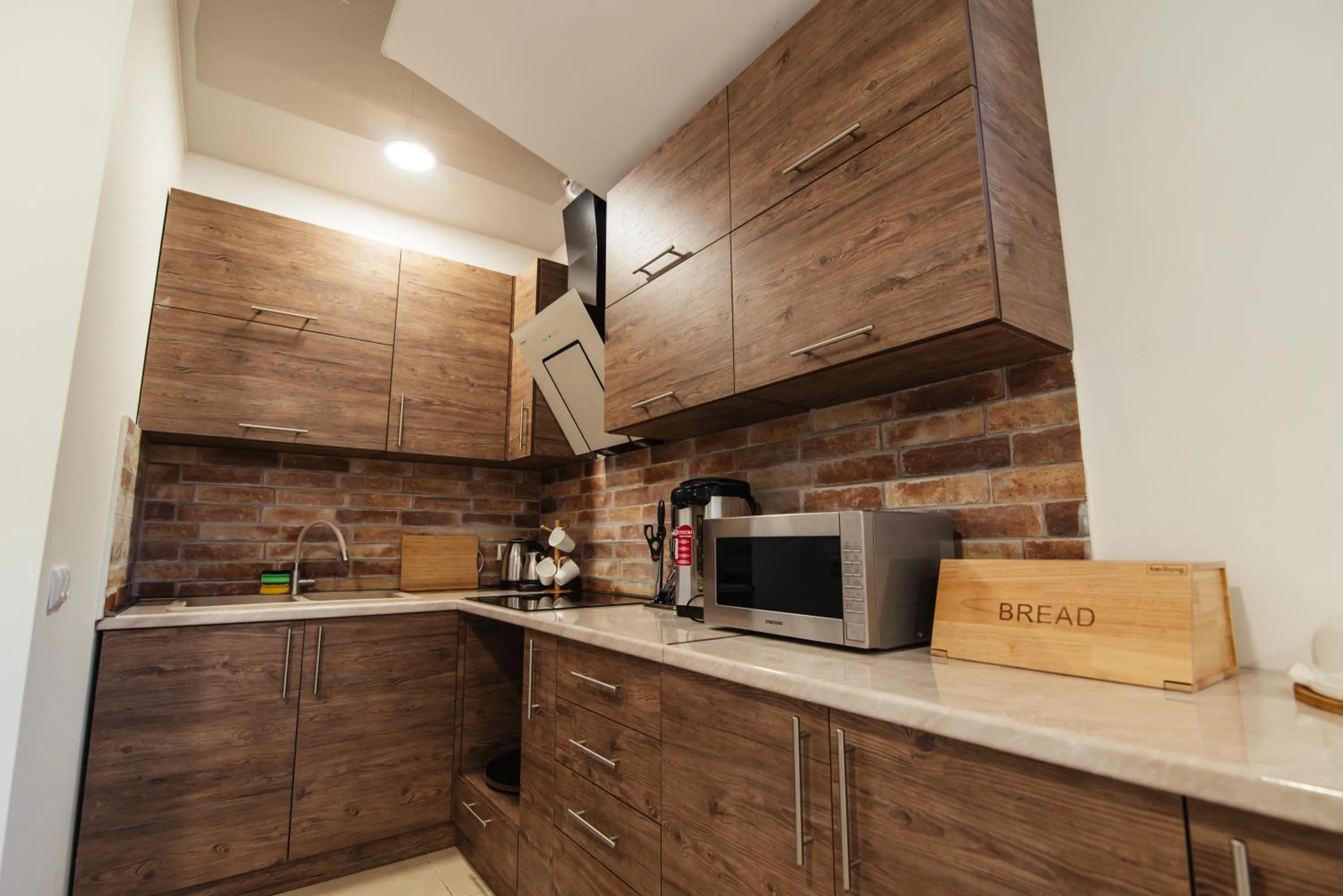 Kitchen or kitchenette in Hotel Boutique George