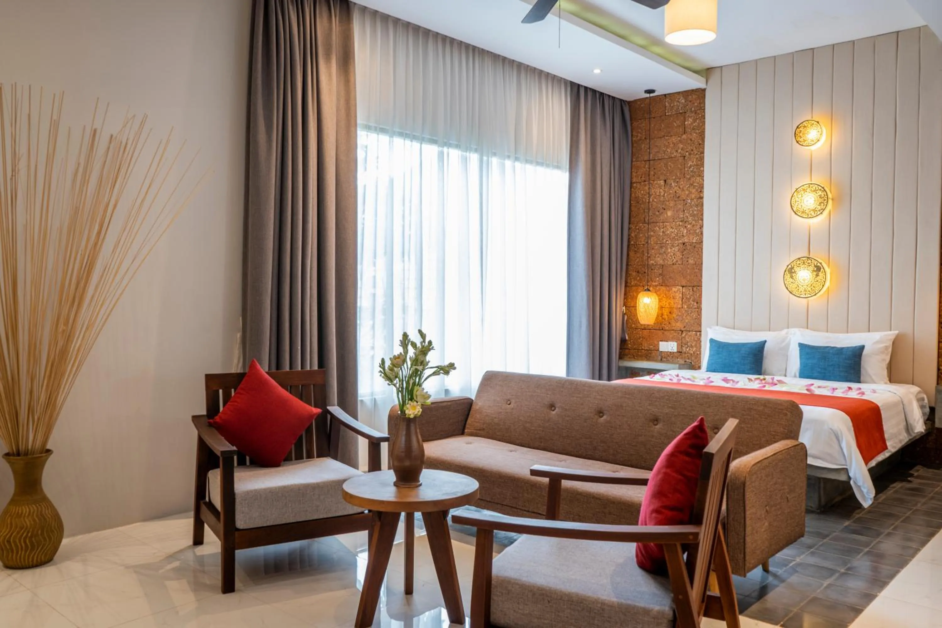 Seating area, Bed in Grange