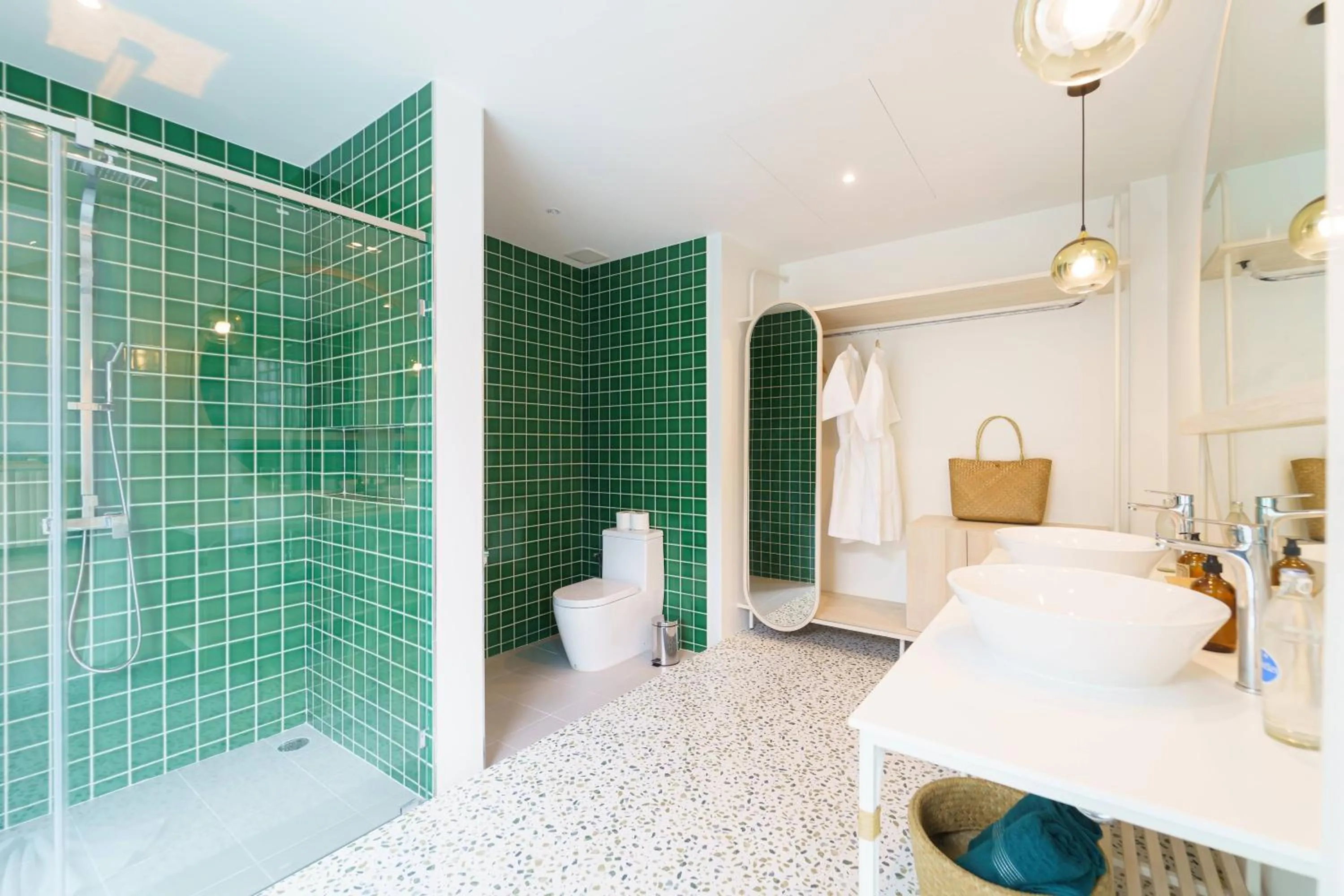 Bathroom, Bed in The Pin Boutique Pool Villa Krabi