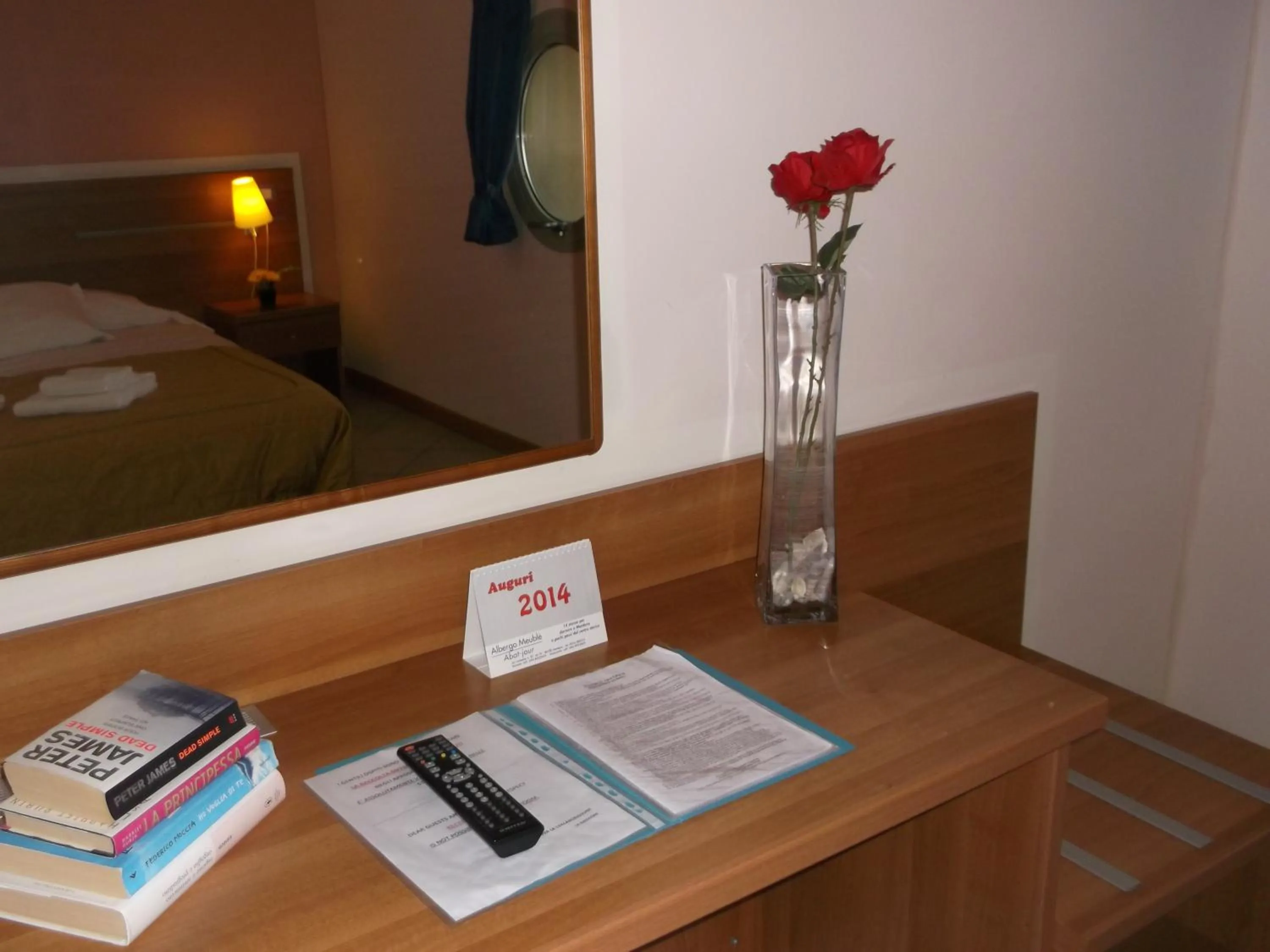 Seating area, Bed in Albergo Meublè Abatjour