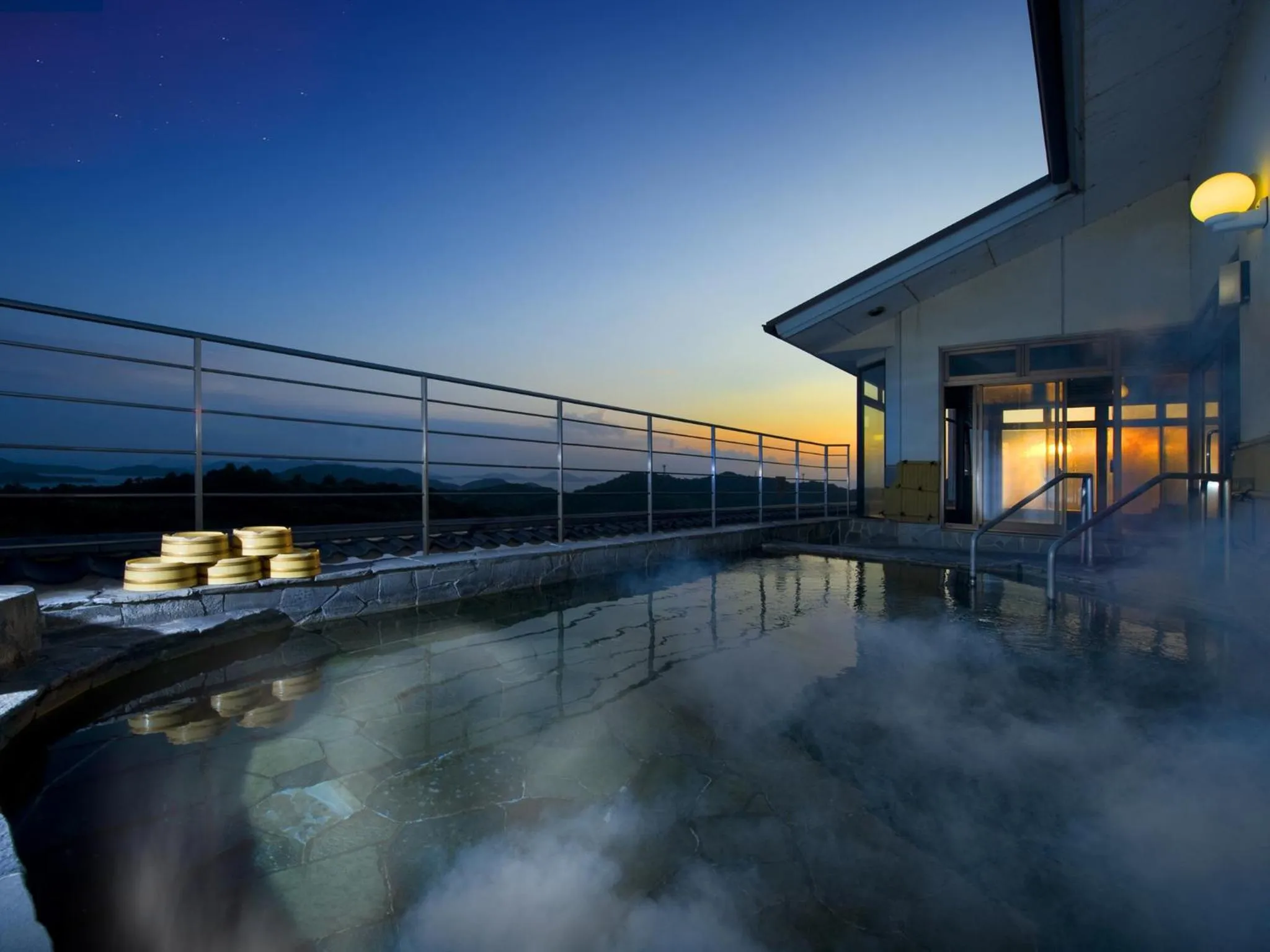 Hot Spring Bath in Washu Blue Resort風籠 Kasago