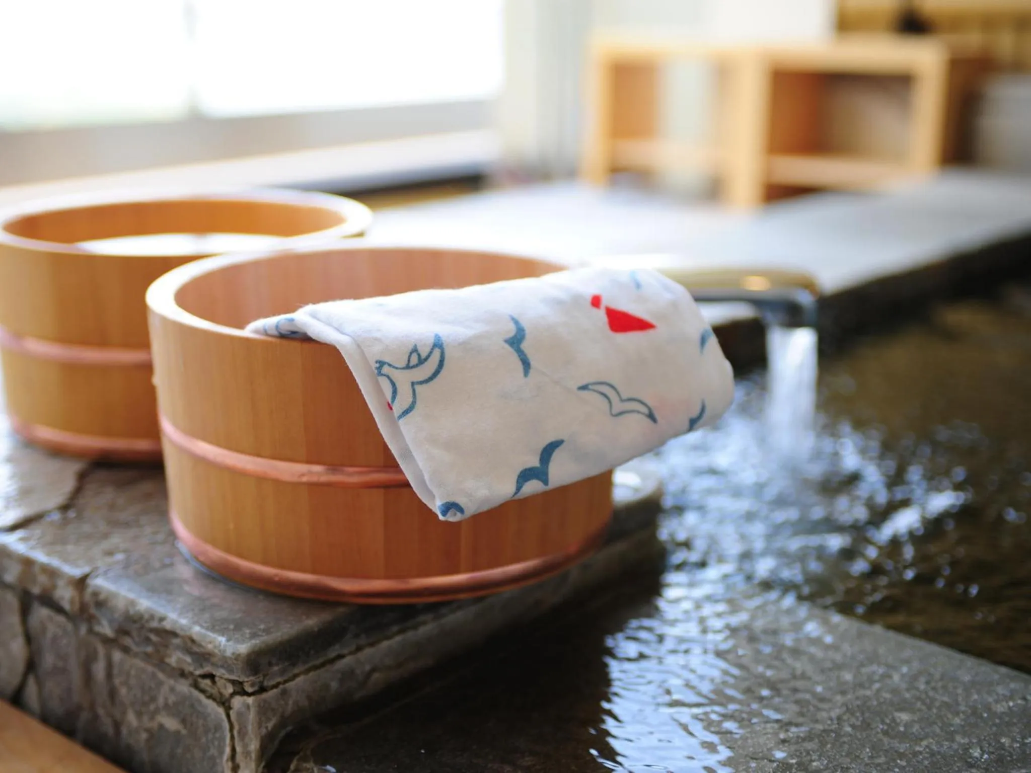 Hot Spring Bath in Washu Blue Resort風籠 Kasago