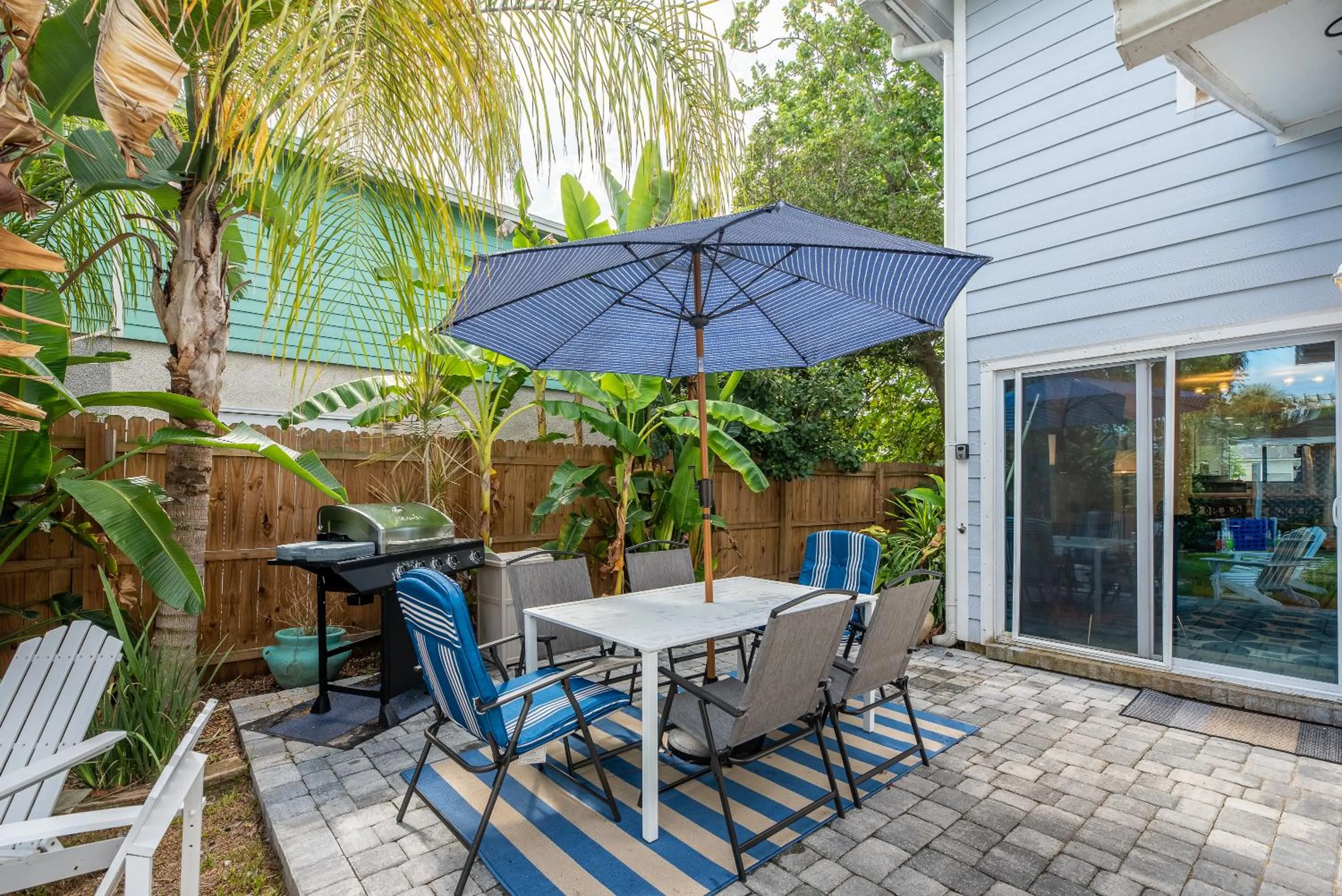 Patio in Jax Vacations 1/2 Mile to Beach, 2 bedroom townhome pet friendly