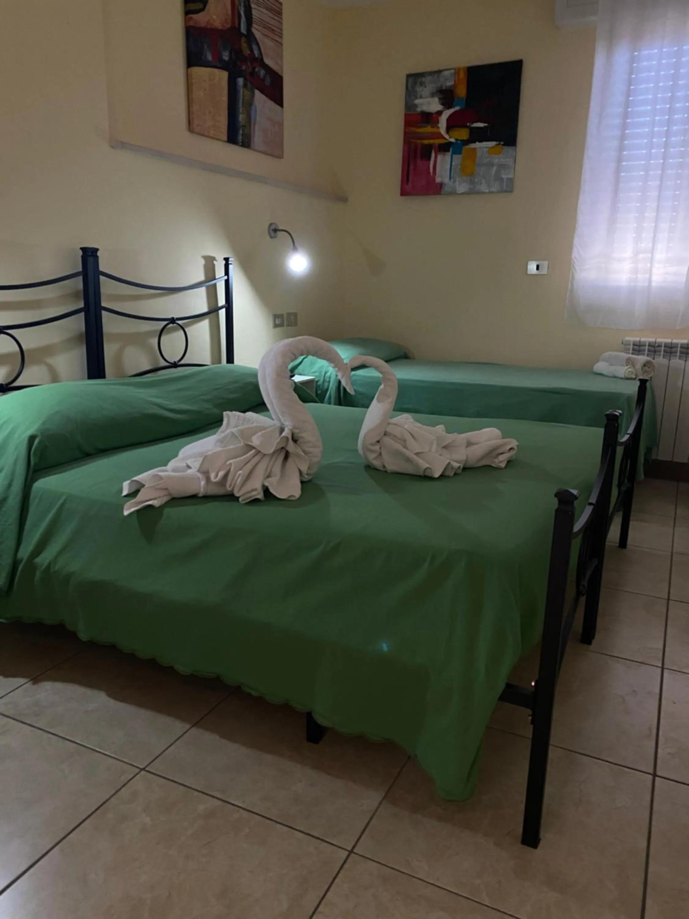 Bed in Hotel Esperia