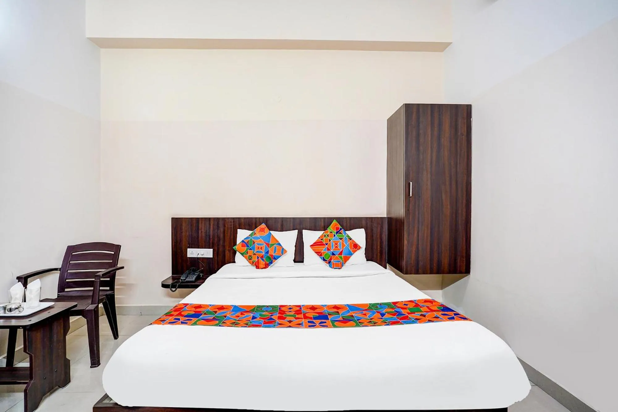 Bedroom, Bed in FabHotel Pride Image - Rajarajeshwari Nagar