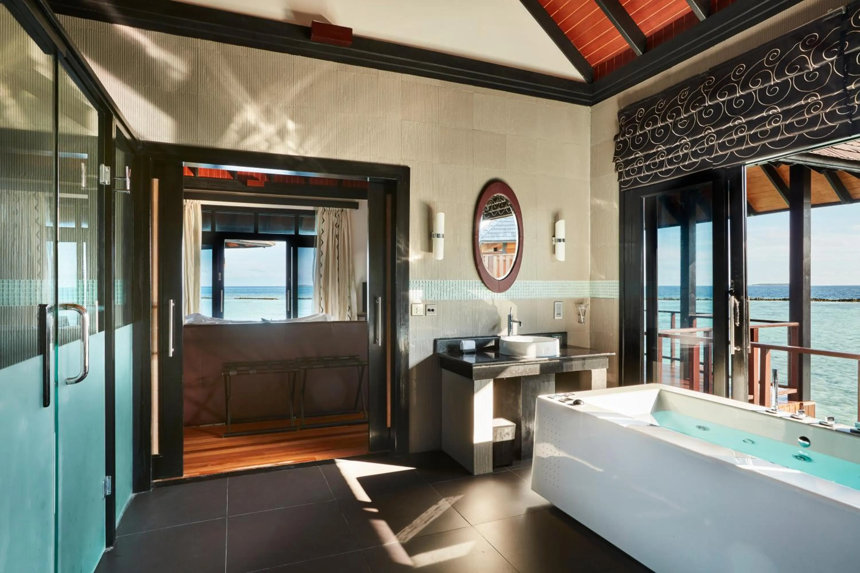 Bathroom in Sun Siyam Iru Fushi with Free Transfer