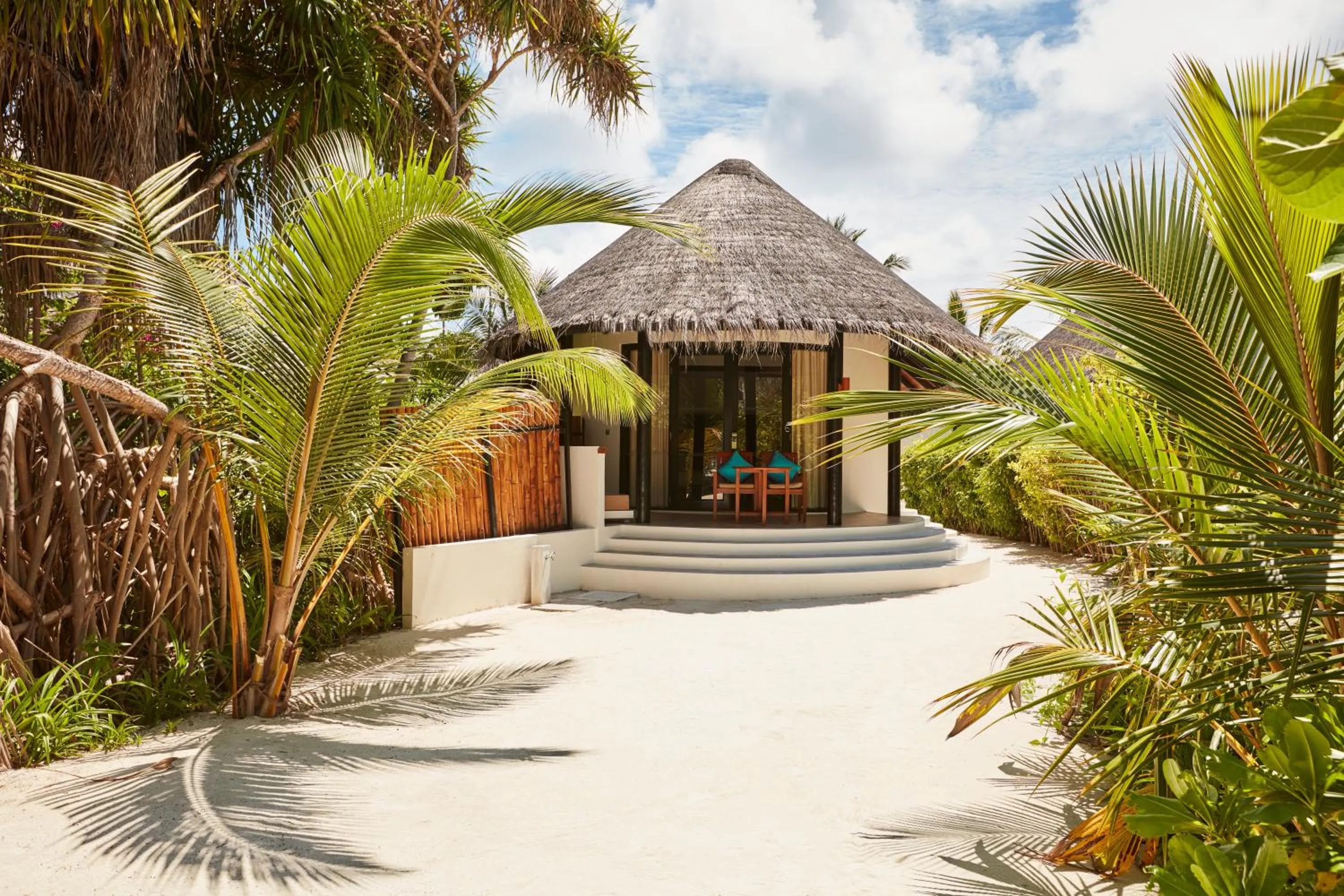 Patio in Sun Siyam Iru Fushi with Free Transfer