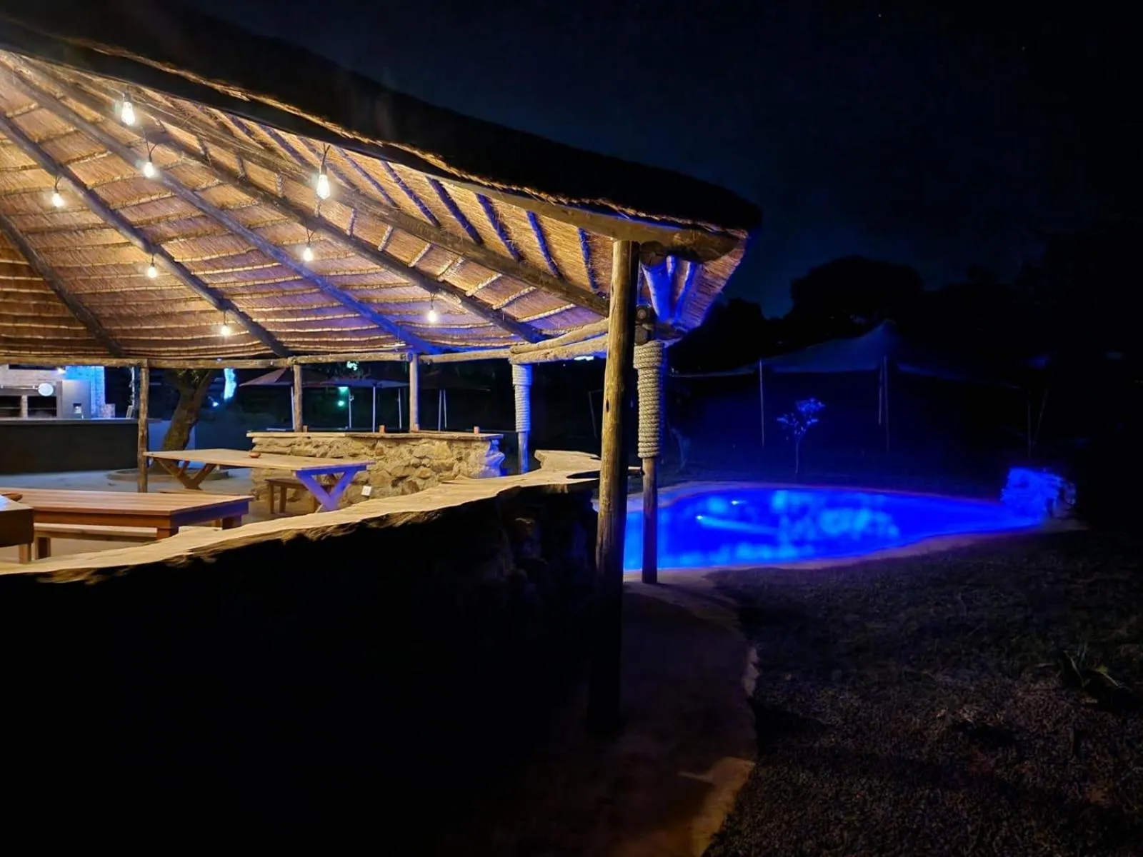 Pool view in La Hacienda