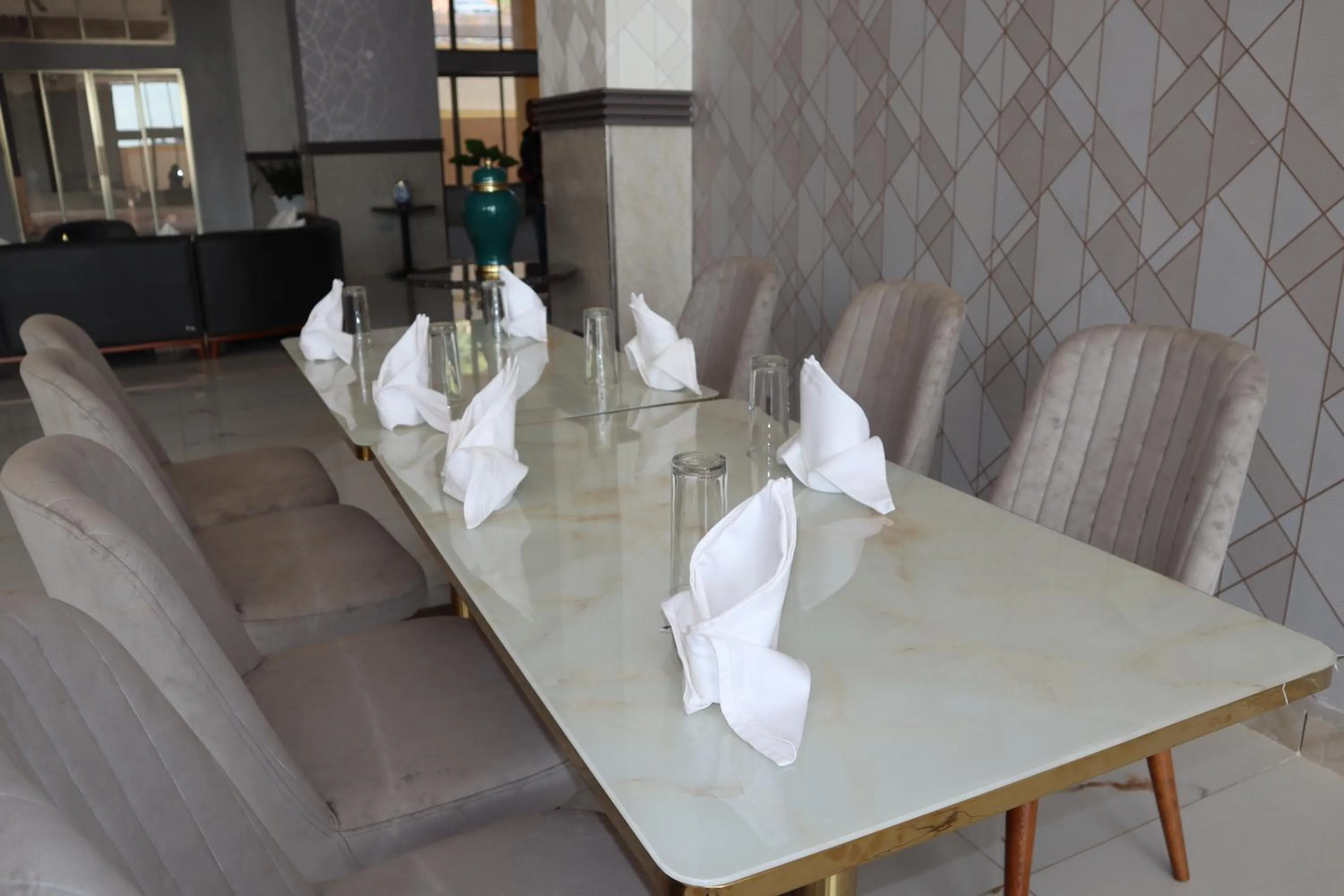 Lobby or reception in The Voice Hotel