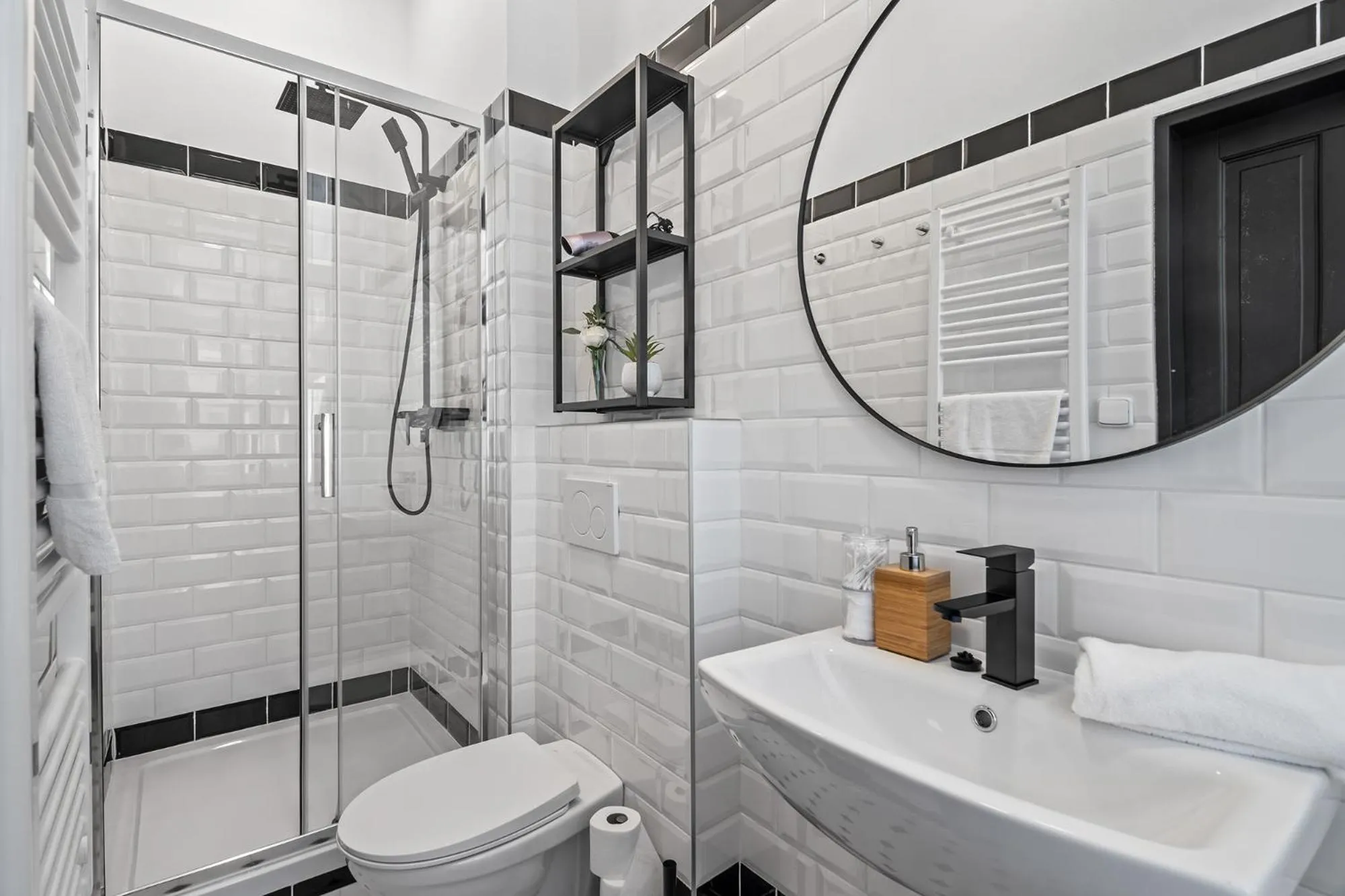 Shower in Florenc Apartments Prague 1 by Michal&Friends