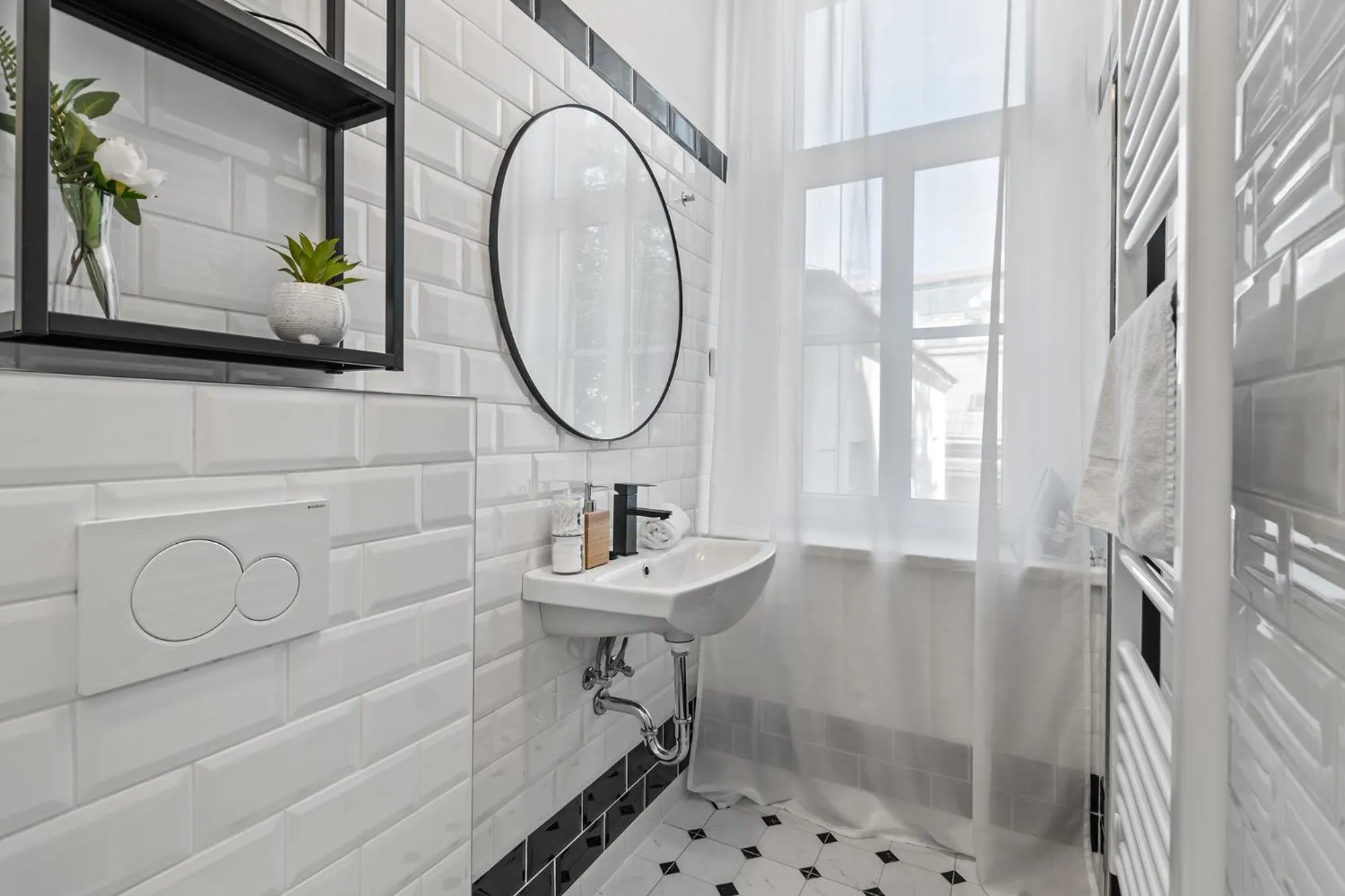Bathroom in Florenc Apartments Prague 1 by Michal&Friends