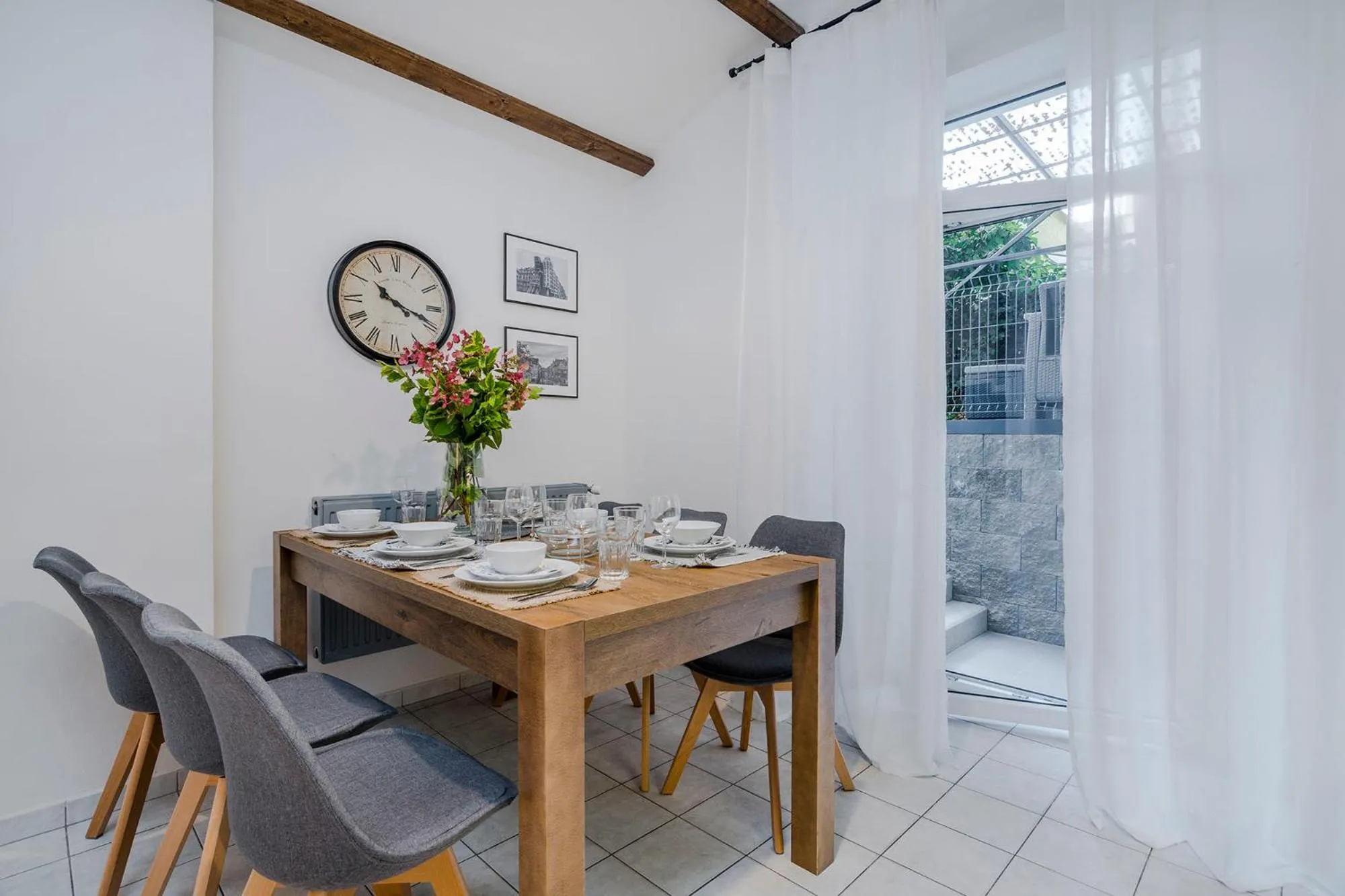 Dining area in Florenc Apartments Prague 1 by Michal&Friends