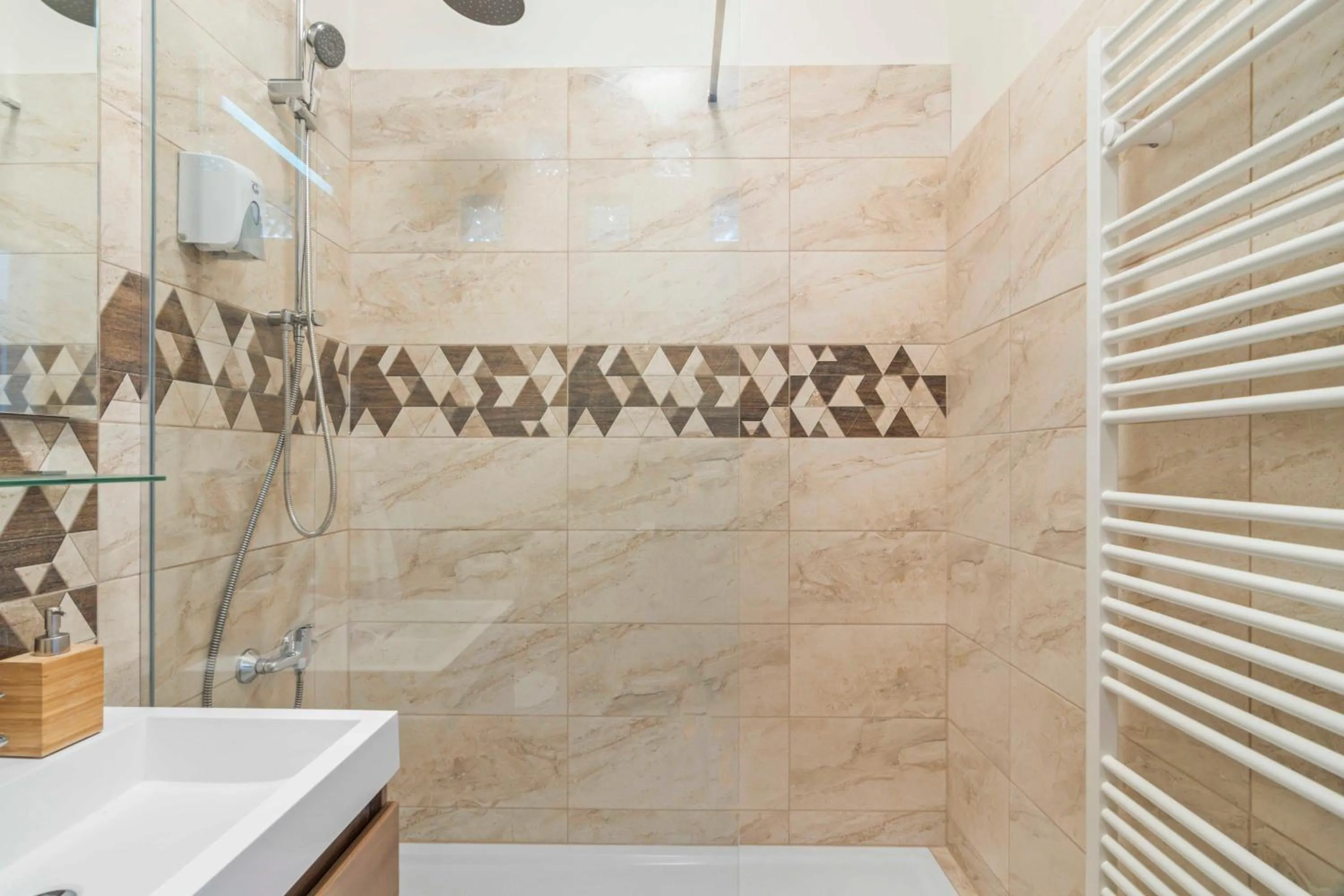 Bathroom in Florenc Apartments Prague 1 by Michal&Friends