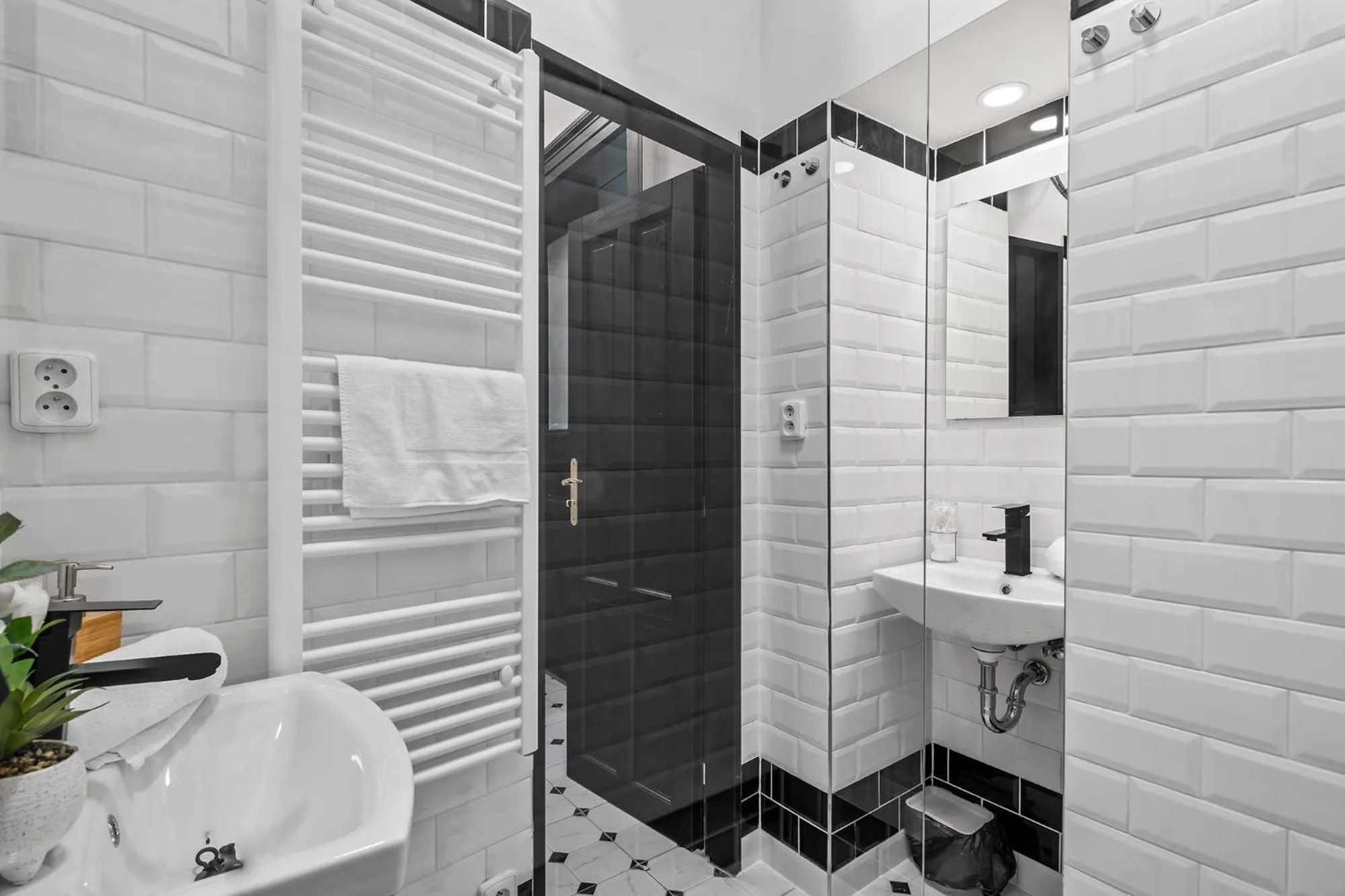 Shower in Florenc Apartments Prague 1 by Michal&Friends