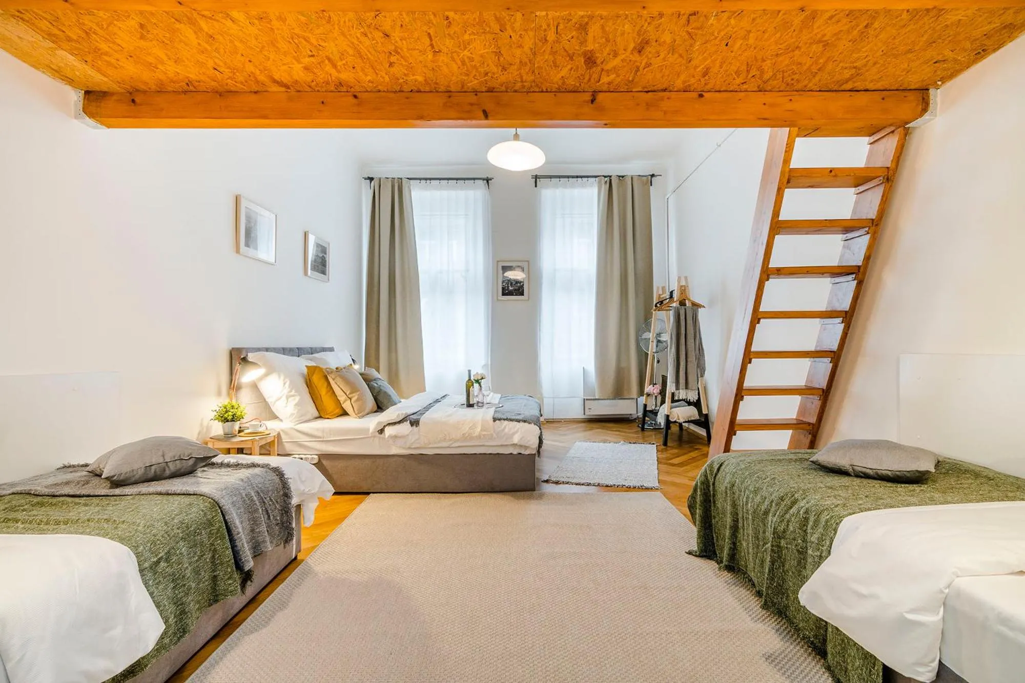 Bed in Florenc Apartments Prague 1 by Michal&Friends
