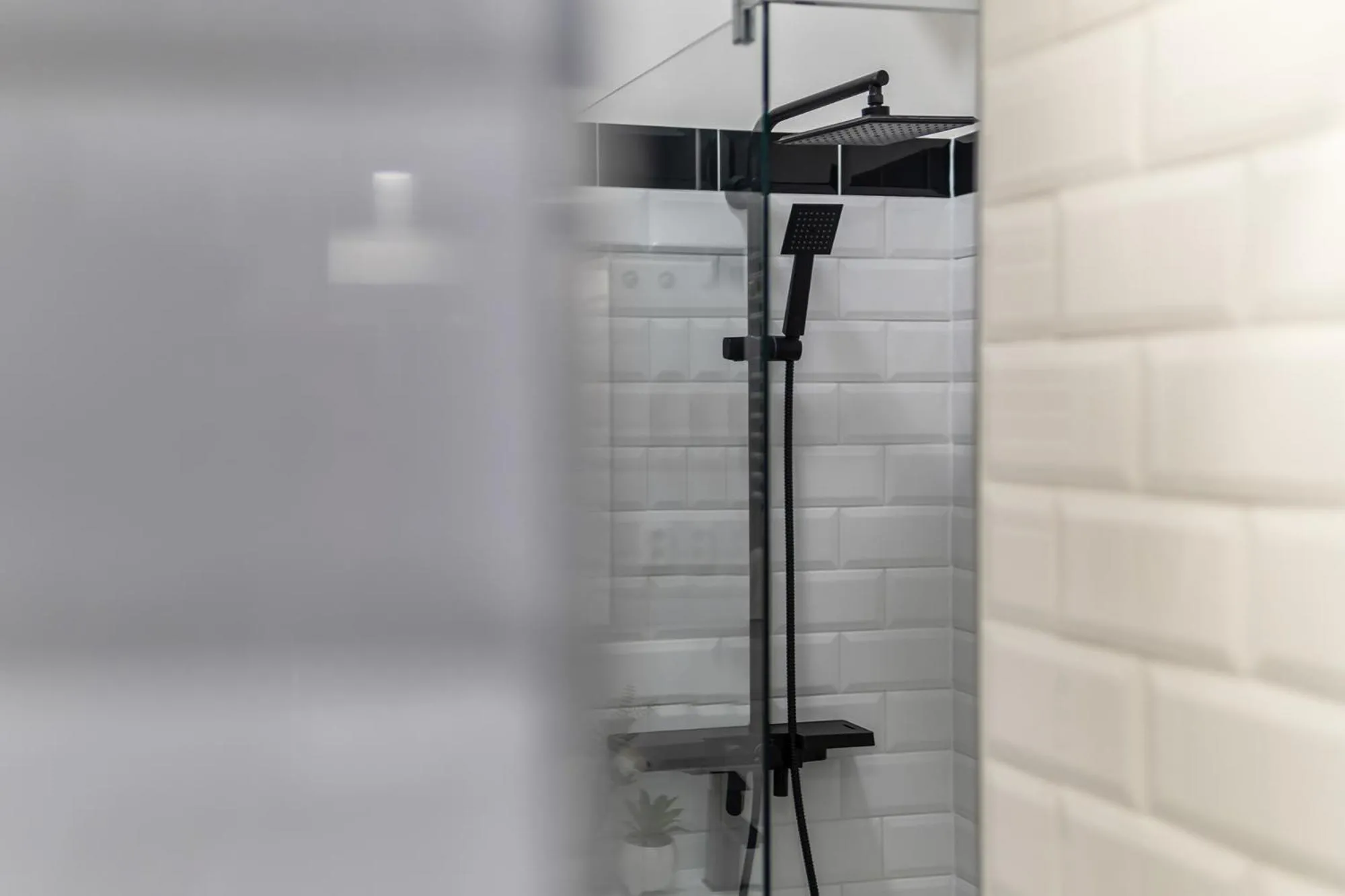 Shower in Florenc Apartments Prague 1 by Michal&Friends