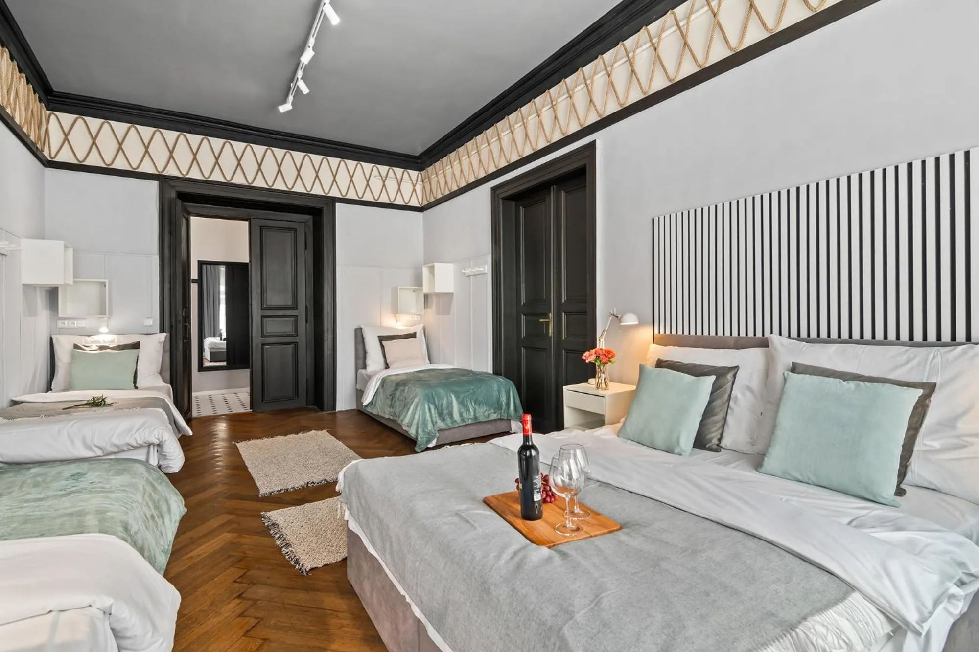 Bed in Florenc Apartments Prague 1 by Michal&Friends