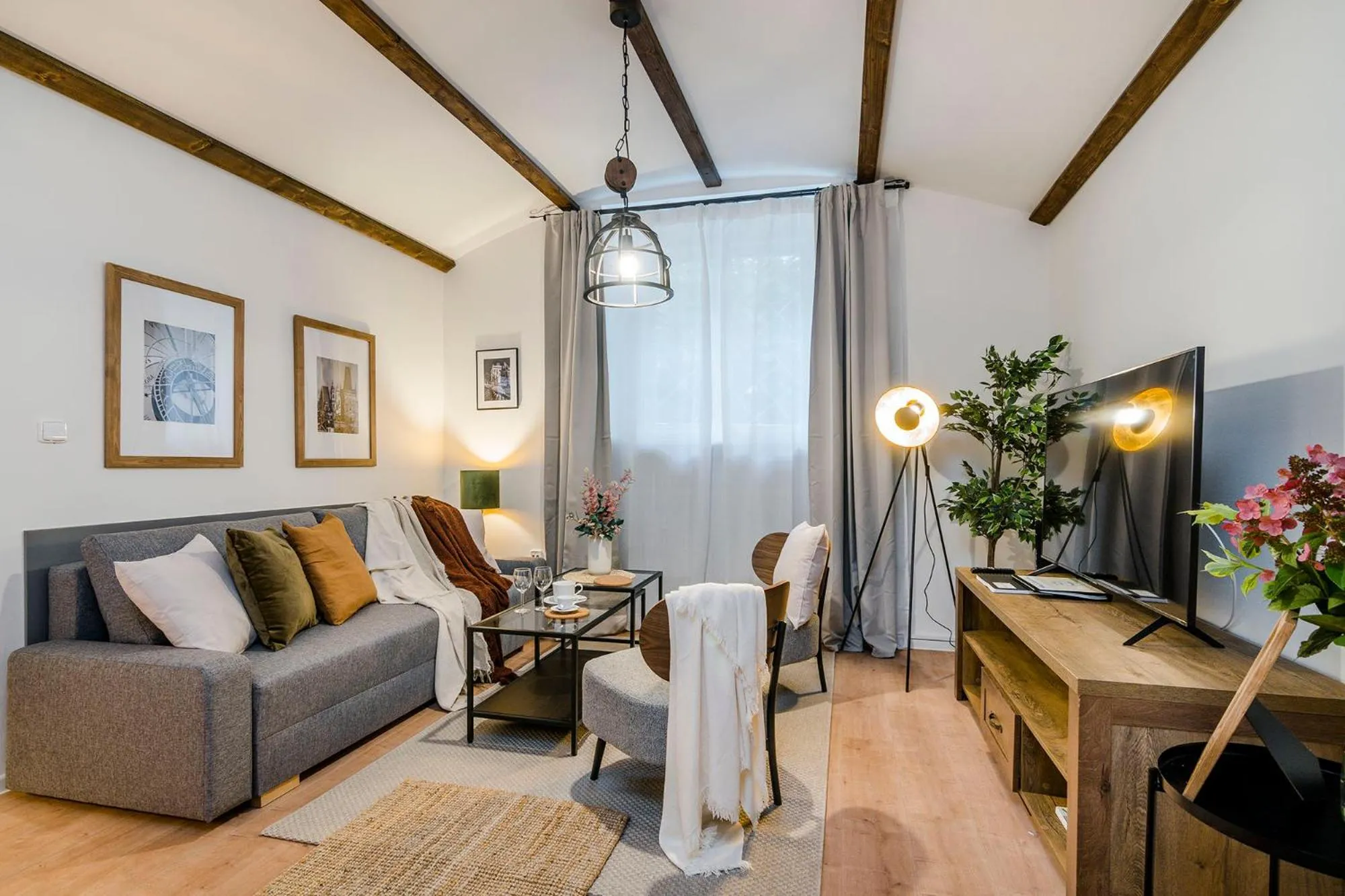 Living room in Florenc Apartments Prague 1 by Michal&Friends