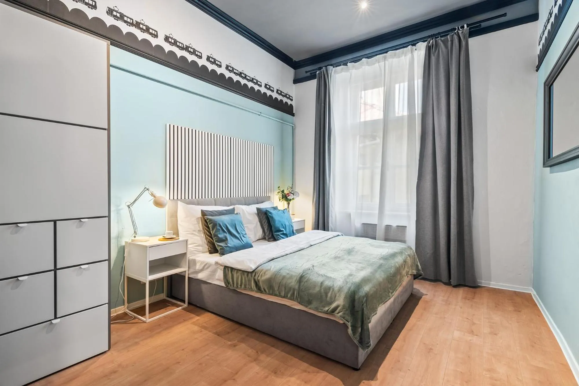 Bedroom, Bed in Florenc Apartments Prague 1 by Michal&Friends