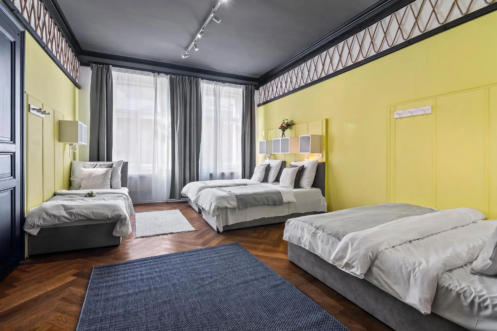 Bed in Florenc Apartments Prague 1 by Michal&Friends