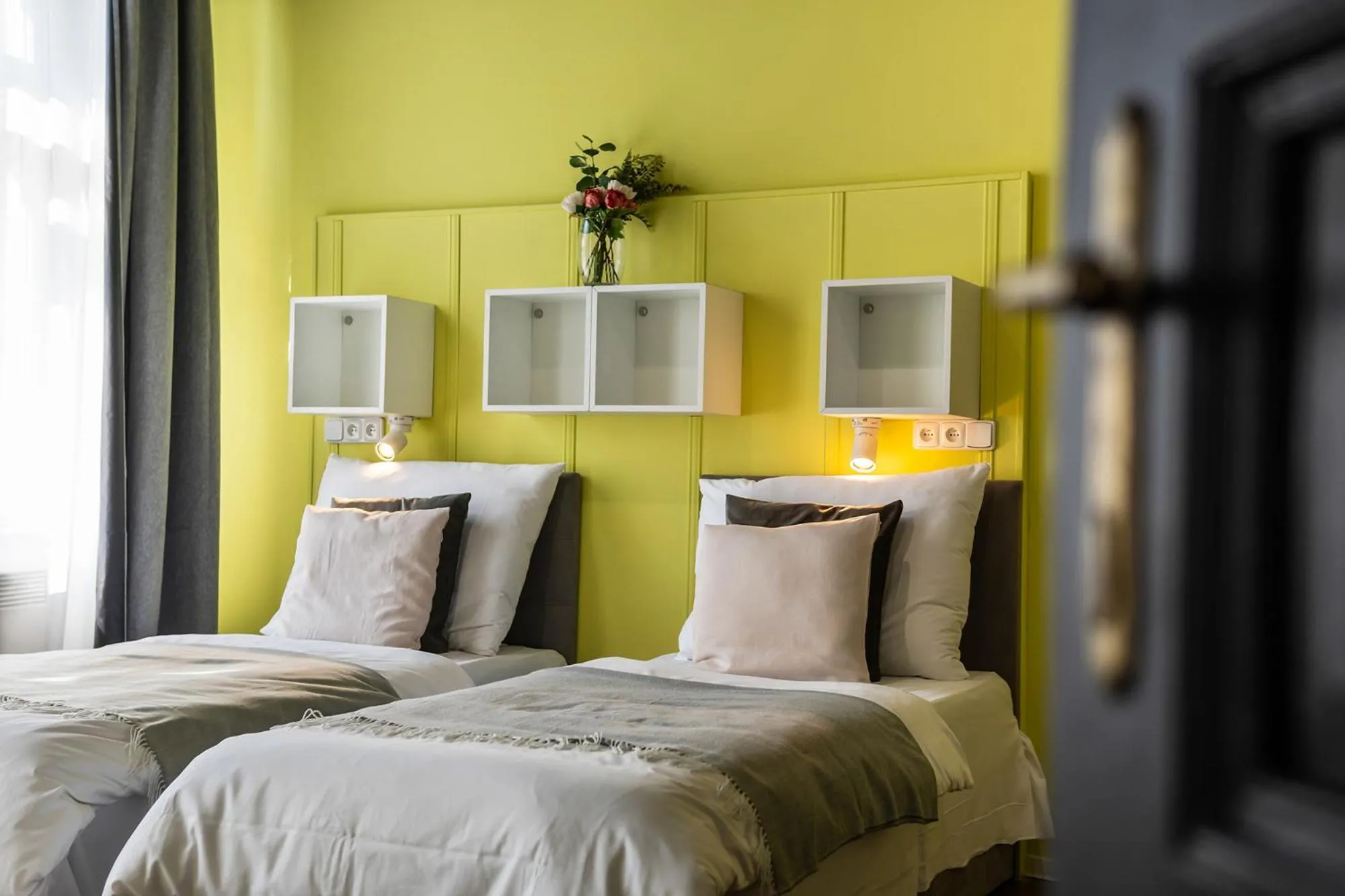 Bedroom, Bed in Florenc Apartments Prague 1 by Michal&Friends