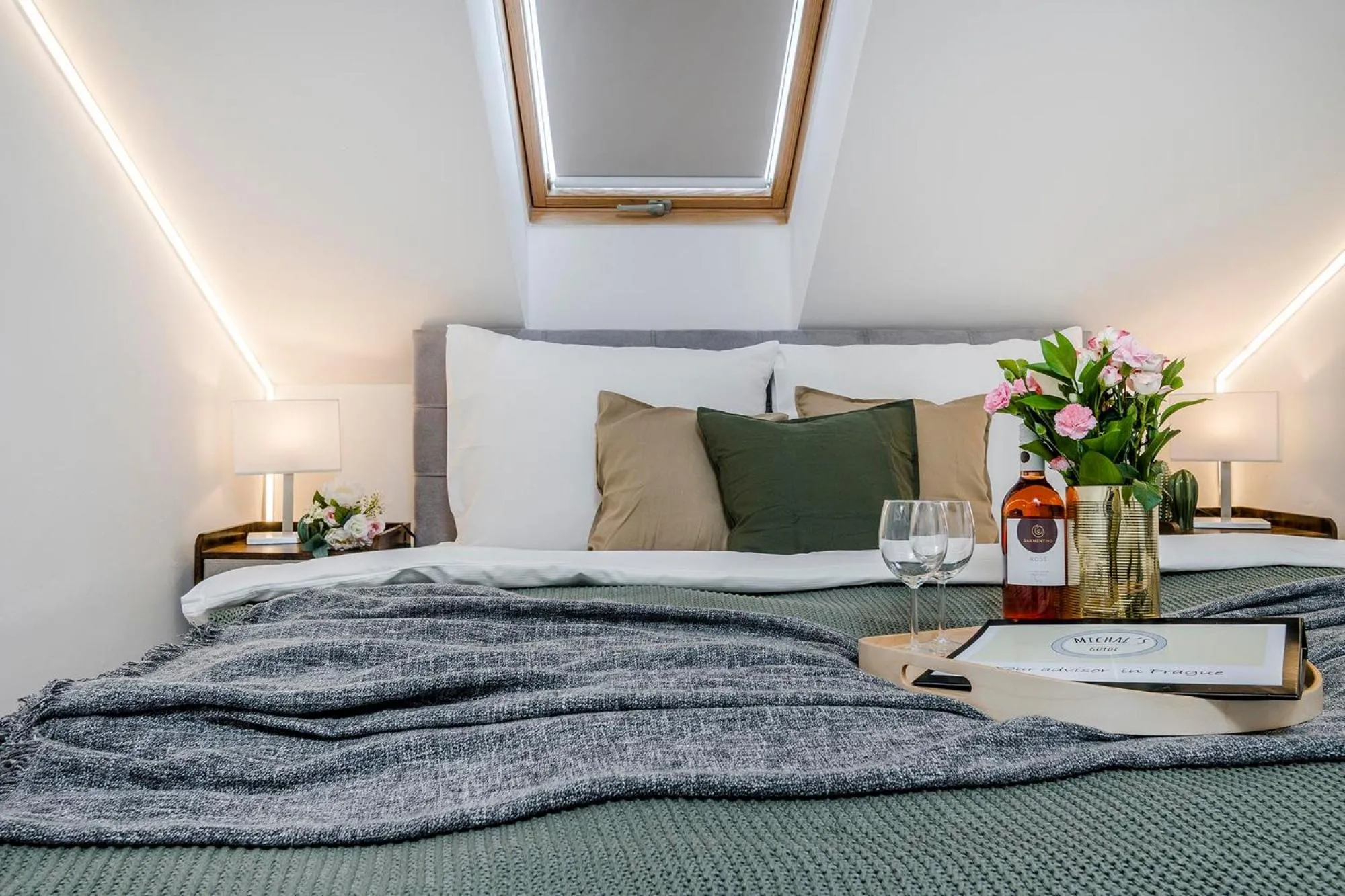 Bed in Florenc Apartments Prague 1 by Michal&Friends