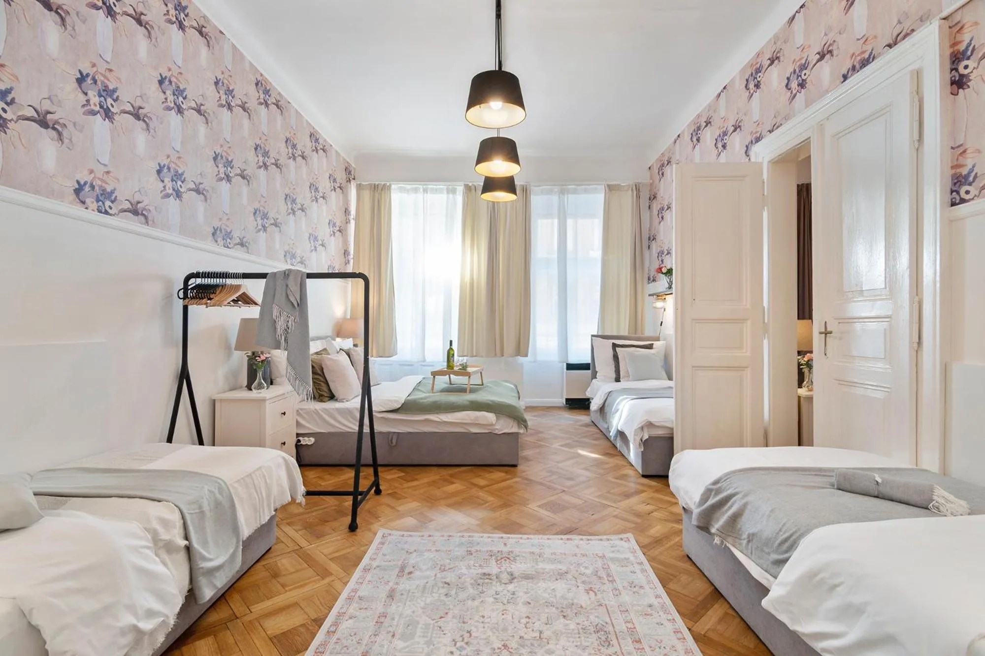 Bed in Florenc Apartments Prague 1 by Michal&Friends