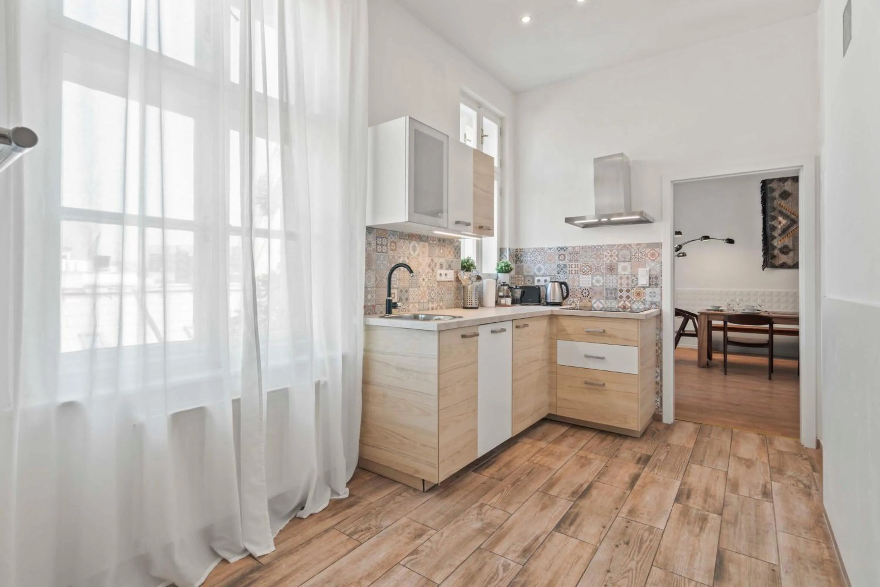 kitchen in Florenc Apartments Prague 1 by Michal&Friends