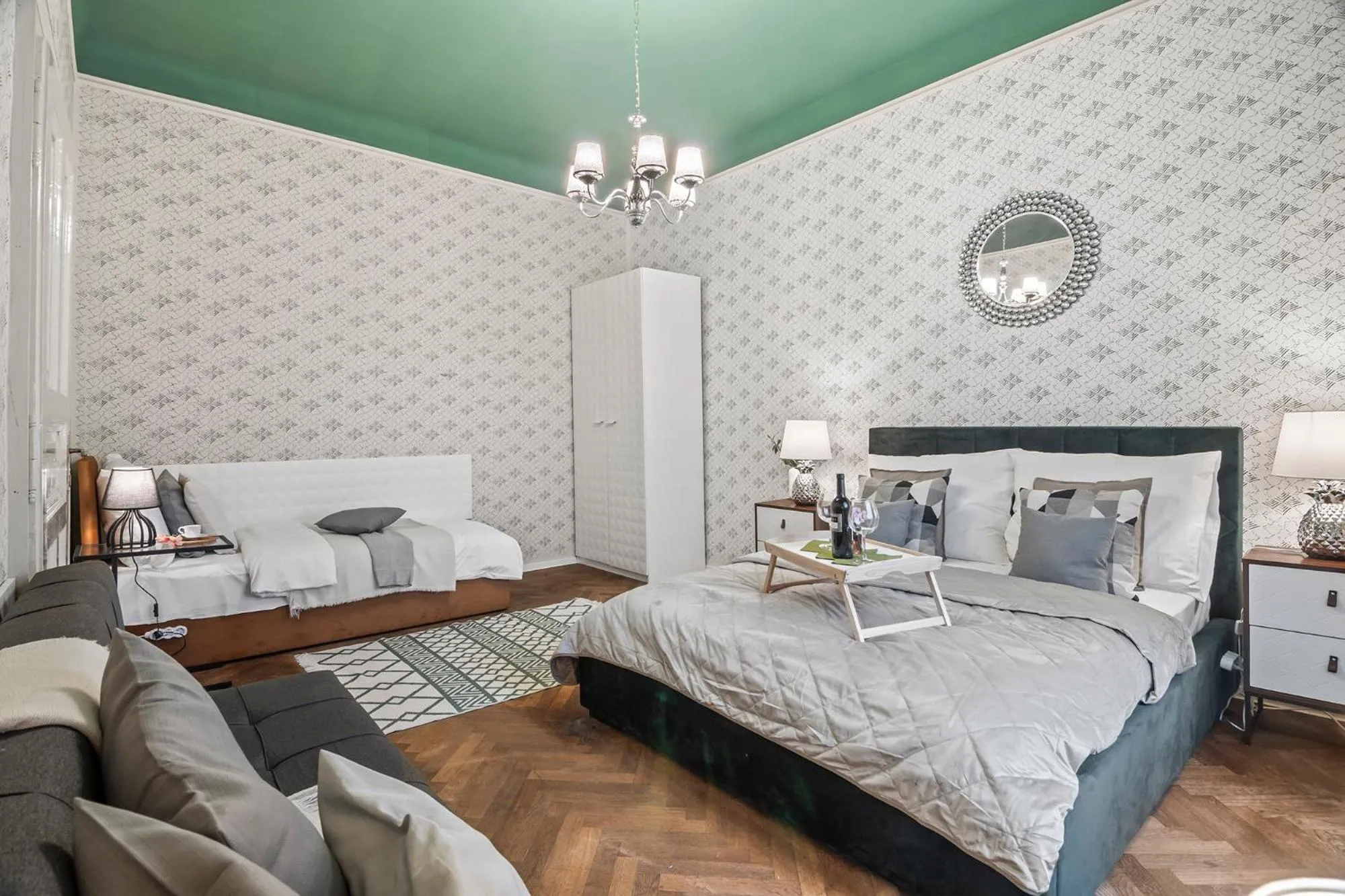 Bed in Florenc Apartments Prague 1 by Michal&Friends