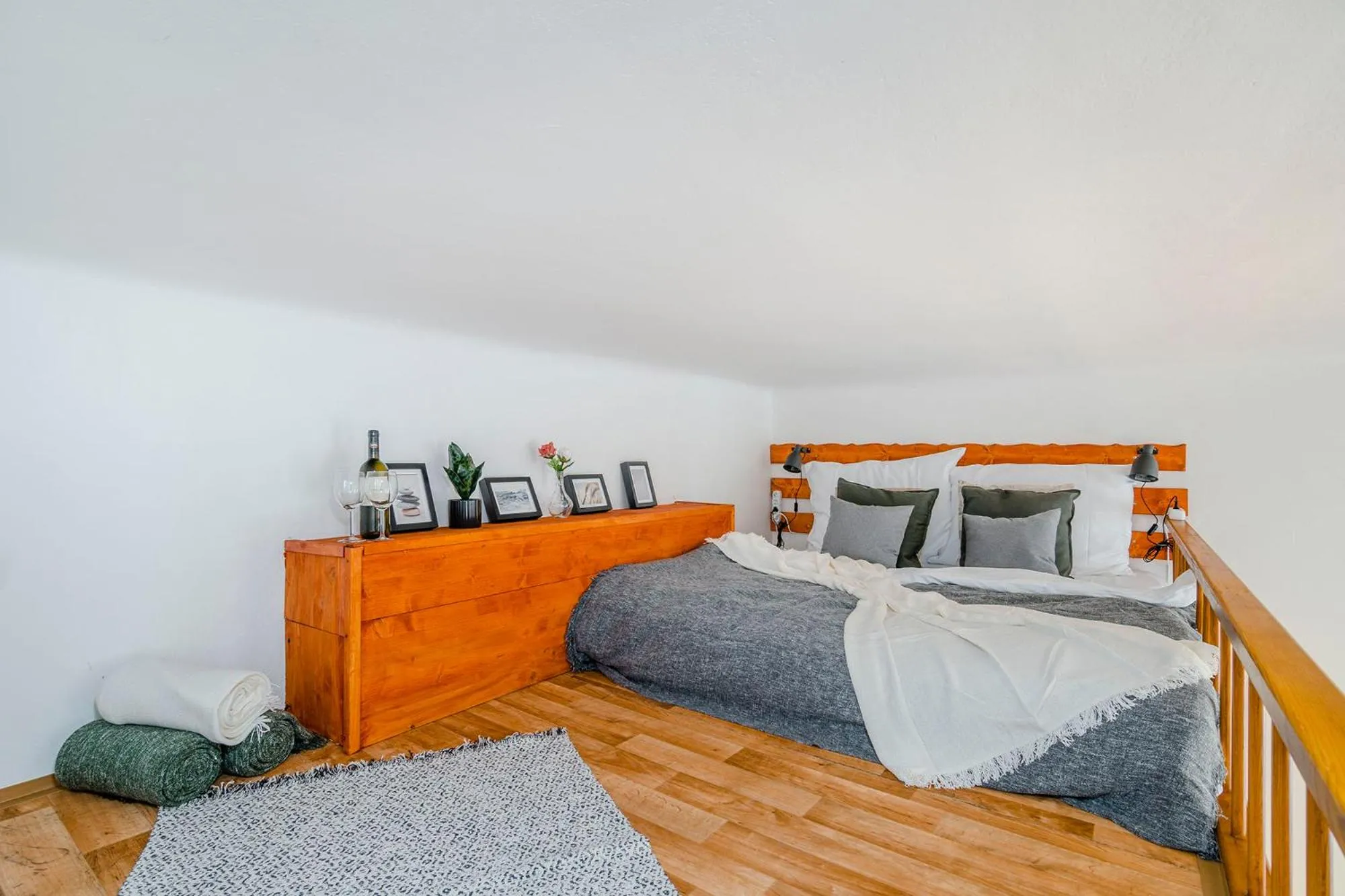 Bed in Florenc Apartments Prague 1 by Michal&Friends